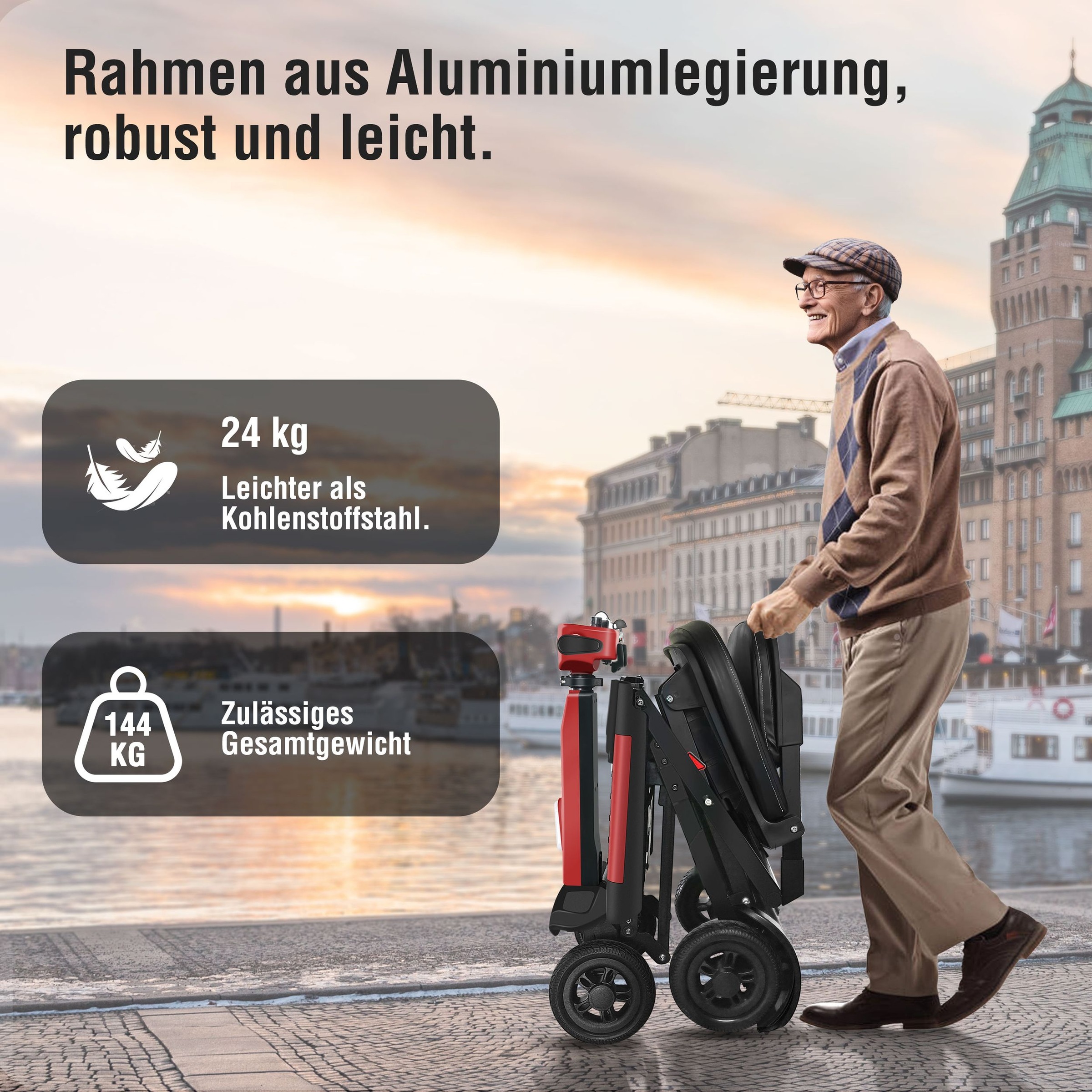 SachsenRad Elektromobil »BestAGE Seniorenmobil Komfort mit Fernbedienung« 270 W 6 km/h automatische Faltung, mit Fernbedienung