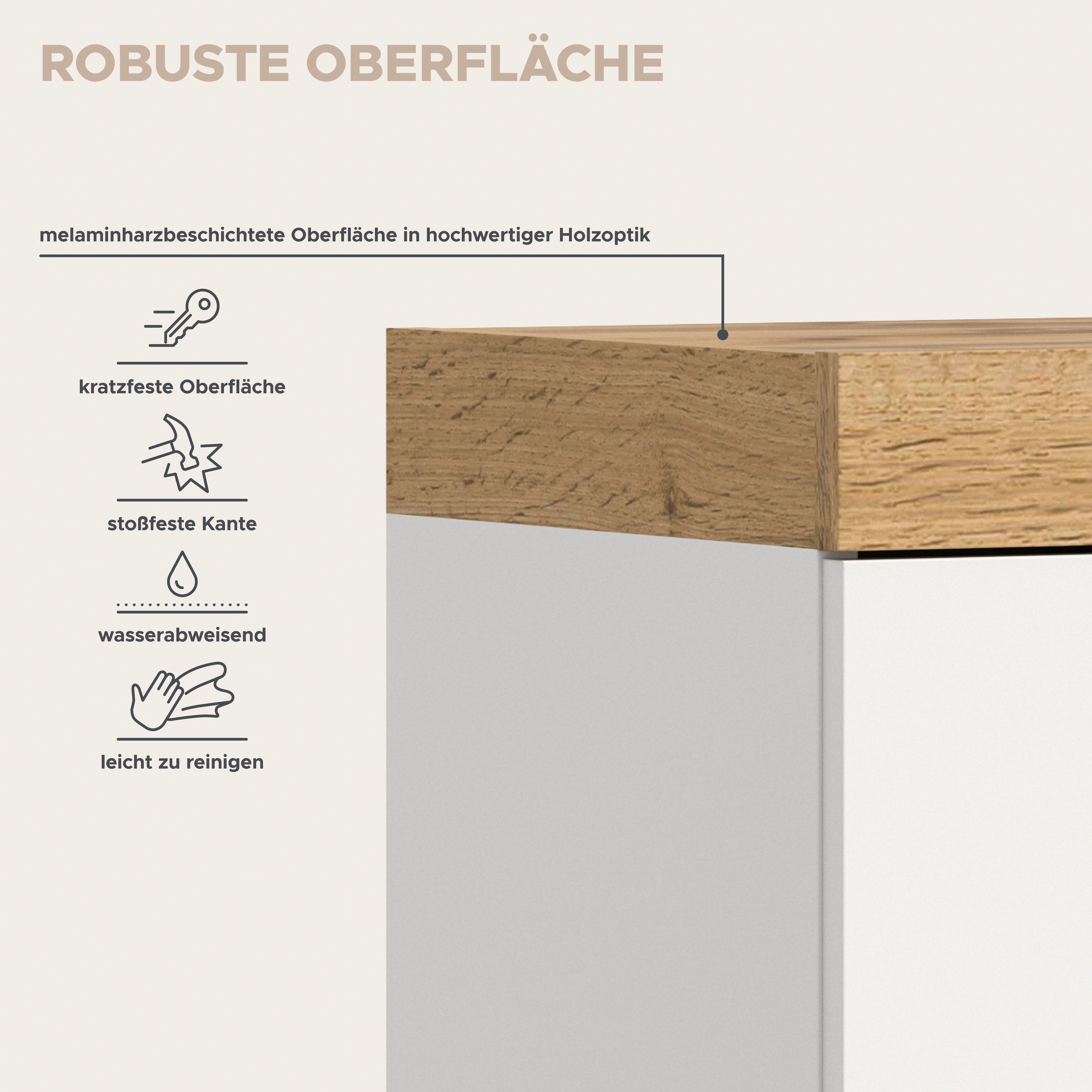 OTTO home Sekretär »MAMBO, Höhe 122cm, 2 Türen, 1 Schubkasten, 1 Klappe« Home-Office-Schreibtisch, PC-Schrank, Schreibtisch, Office