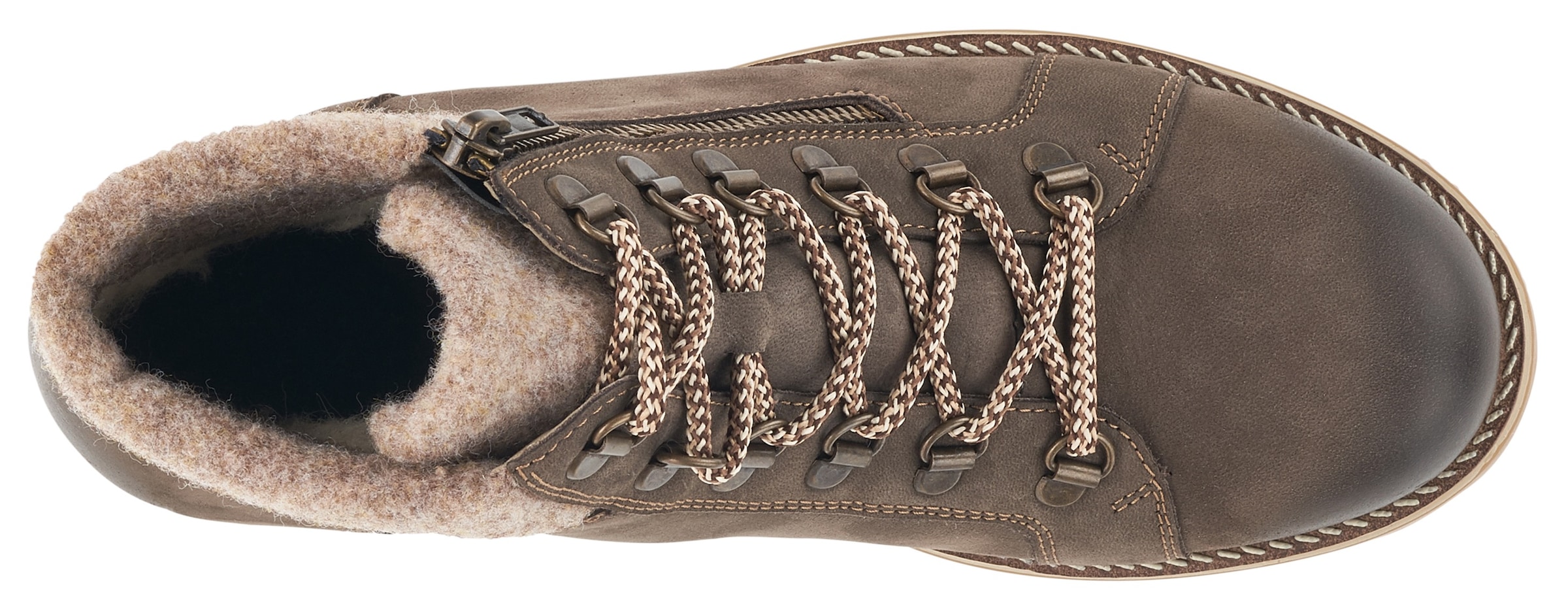 Remonte Winterboots, Blockabsatz, Outdoorschuh, Schnürschuh im trendigen Bergsteiger-Look