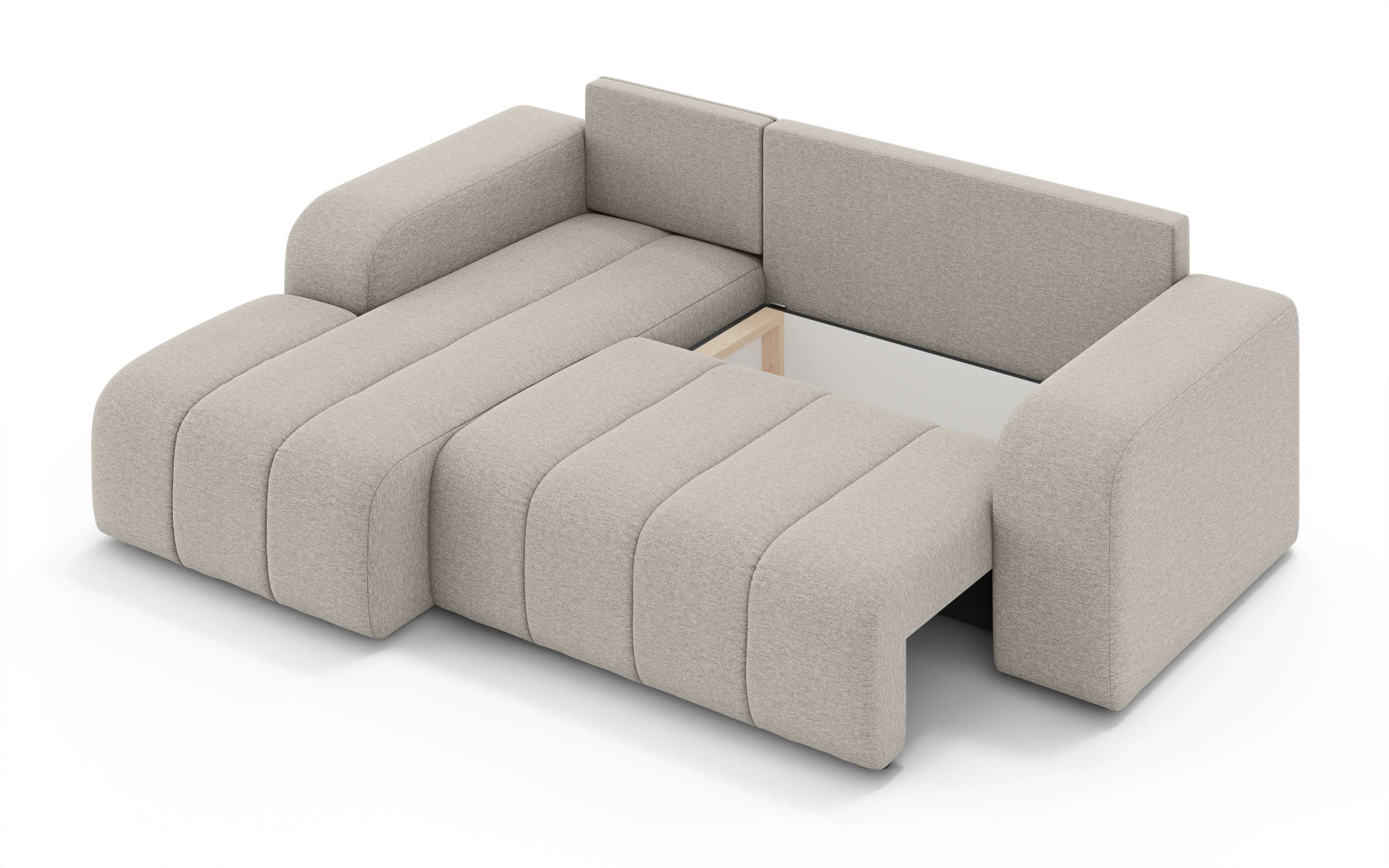 INOSIGN Ecksofa »CASSY L-Form, Schlafsofa mit Bettkasten, Maße B/T/H: 245/165/88 cm«, mit 2 Rückenkissen, Recamiere rechts oder links bestellbar