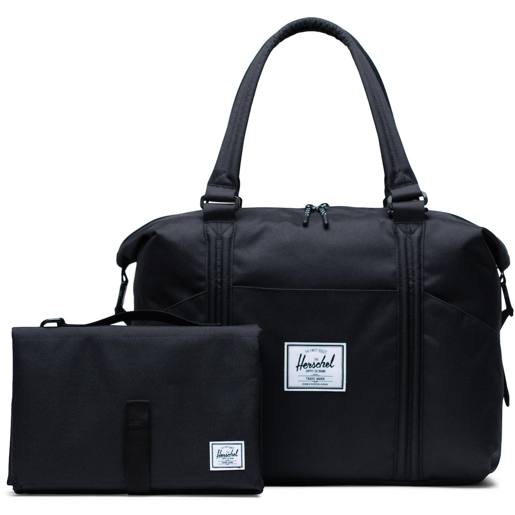 Herschel Wickeltasche »Kids, Strand Sprout, Black«, mit Volumenerweiterung; inklusive Wickelauflage