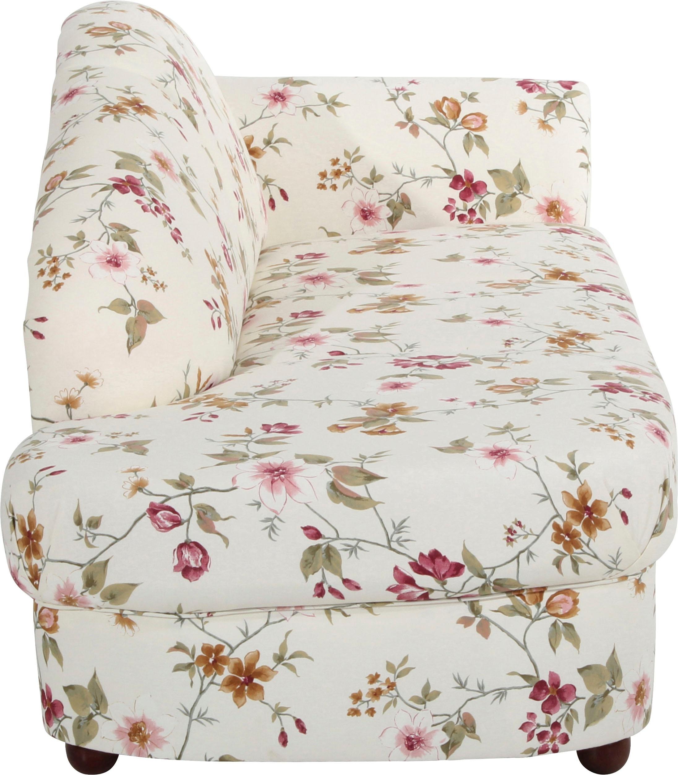 Max Winzer® Recamiere »floraler Bezug, klassisch elegant, guter Sitzkomfort, Solitärmöbel«, Armlehne wahlweise links oder rechts