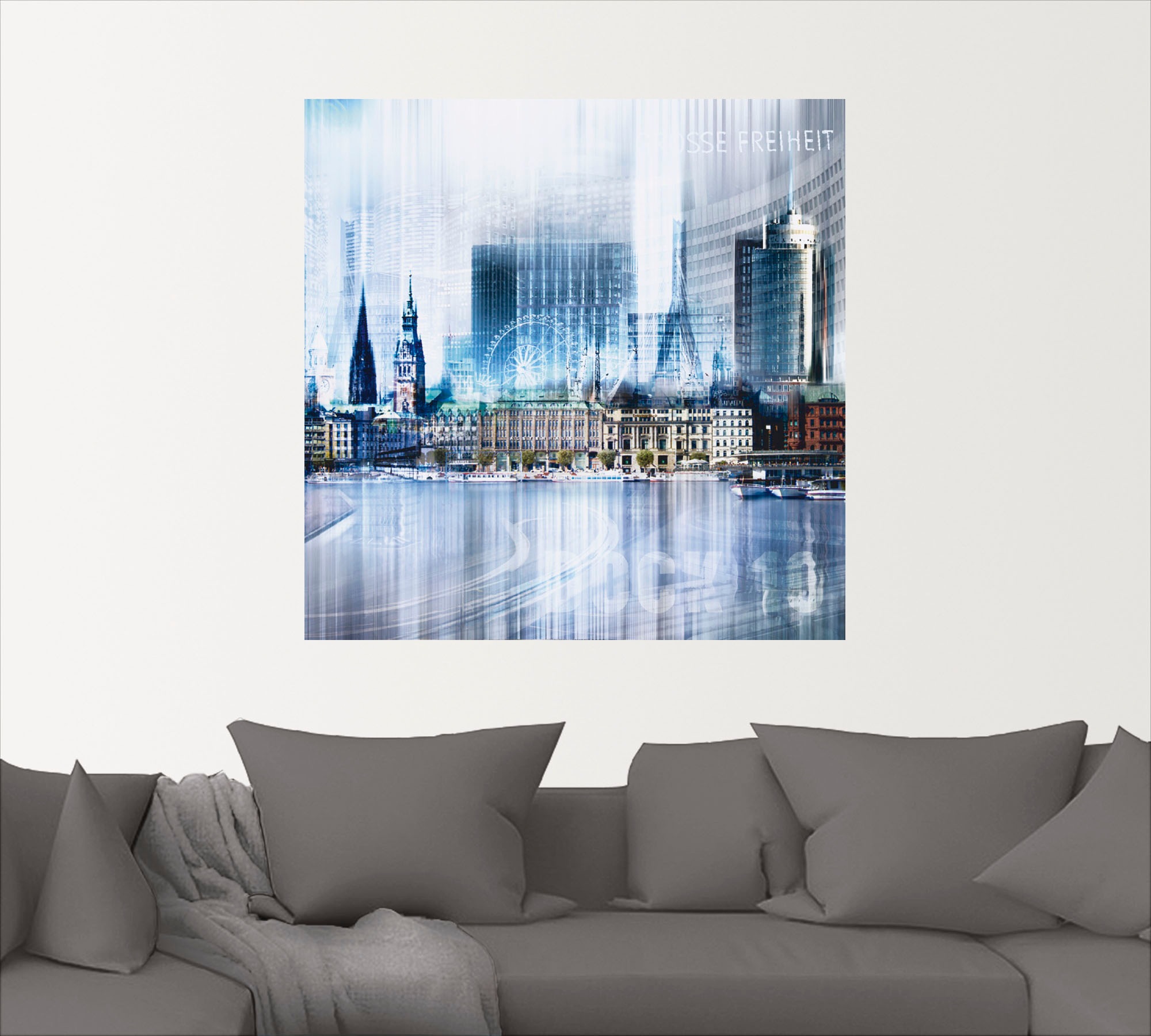 Artland Wandbild »Hamburg Collage I«, Deutschland, (1 St.), als Leinwandbild, Wandaufkleber oder Poster in versch. Größen