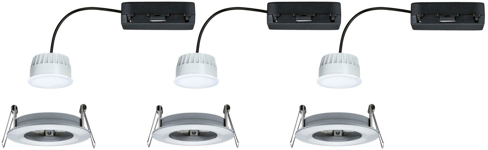 Paulmann LED Einbauleuchte »LED Einbauleuchte Nova Coin IP44 rund 78mm«, 3 flammig, Leuchtmittel LED-Modul | LED fest integriert, Memoryfunktion, Farbwechsler, Farbsteuerung, Dimmer, Smart Home