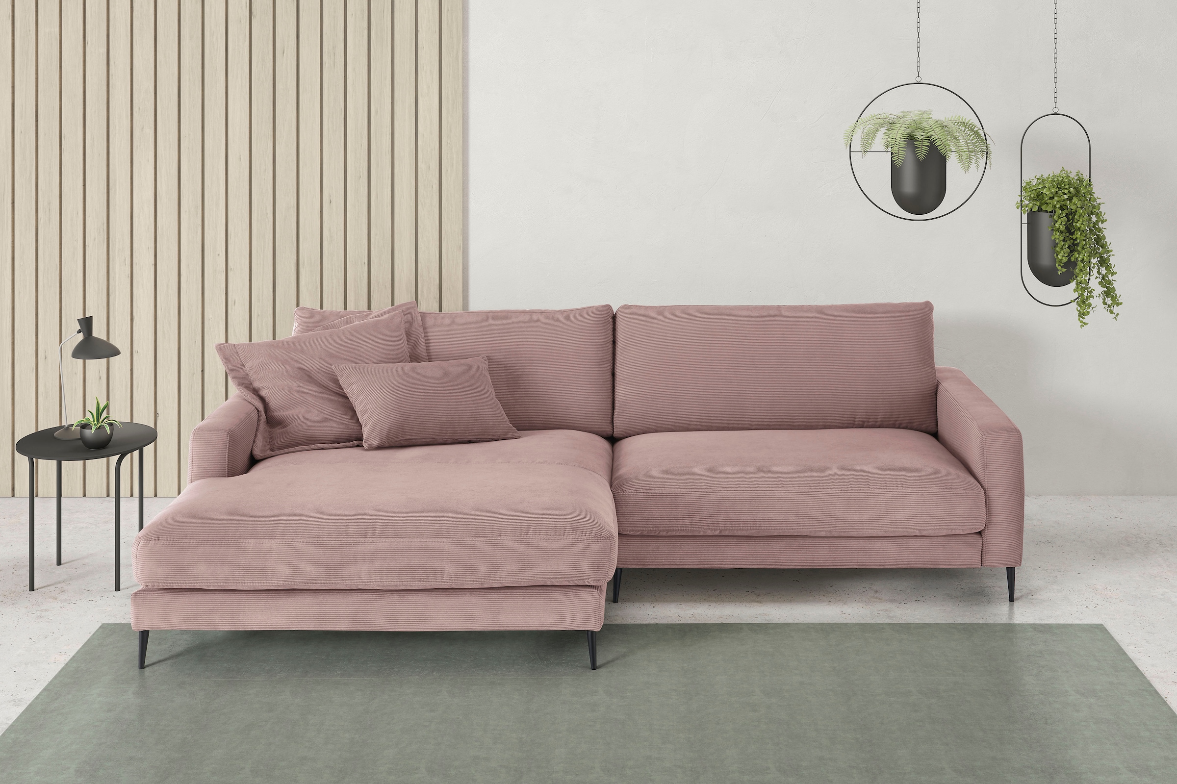 Home affaire Ecksofa »Downtown, B/T/H: 272/190/84 cm L-Form« weicher Sitzko günstig online kaufen