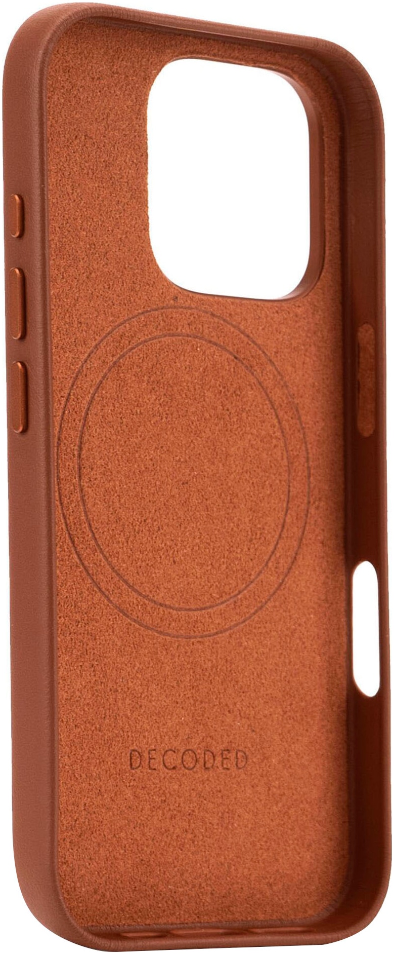 DECODED Smartphone-Hülle »Leather Backcover iPhone 16 Pro«, Smartphones
