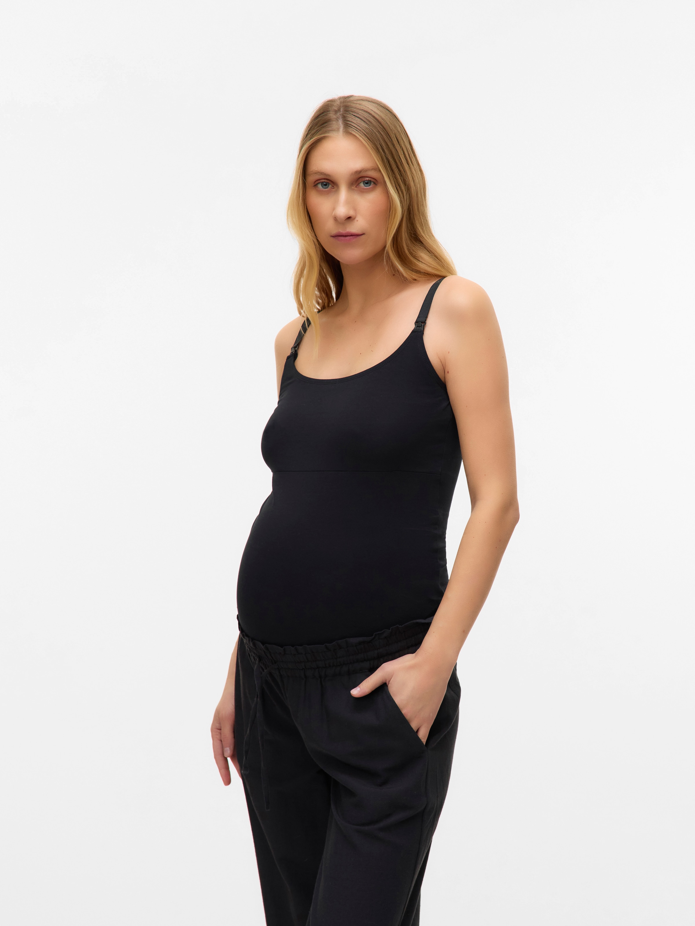 Mamalicious Umstandstop »MLKERRIE STRAP JRS TOP 2F 2-P NOOS«, (Packung, 2 tlg.)