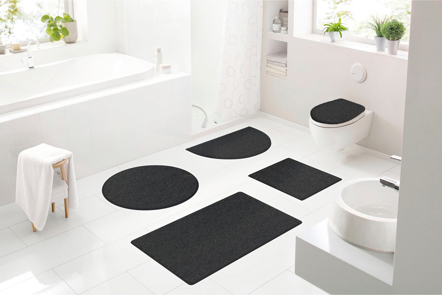 Grund Badematte »Melli« Höhe 17 mm rutschhemmend beschichtet fußbodenheizun günstig online kaufen