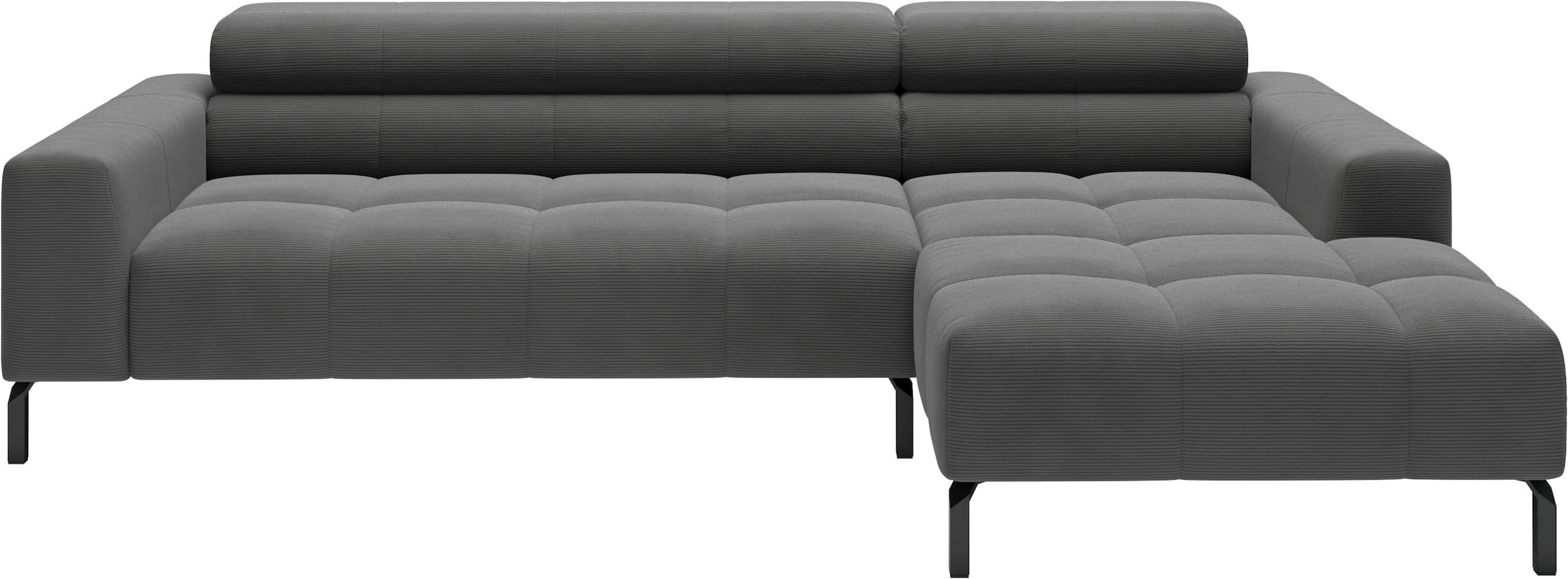 Home affaire Ecksofa »Ecksofa Claya, L-Form, Kopfteilverstellung, Breite 258 cm« Moderne Steppung, weicher Polsteraufbau & saugroboterfreundliche Höhe