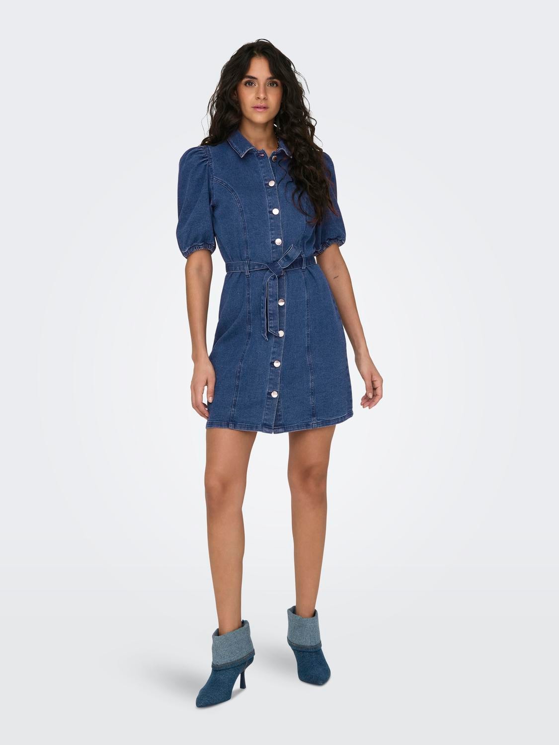 ONLY Jeanskleid »ONLVIBBE SS BELT DNM DRESS NOOS«