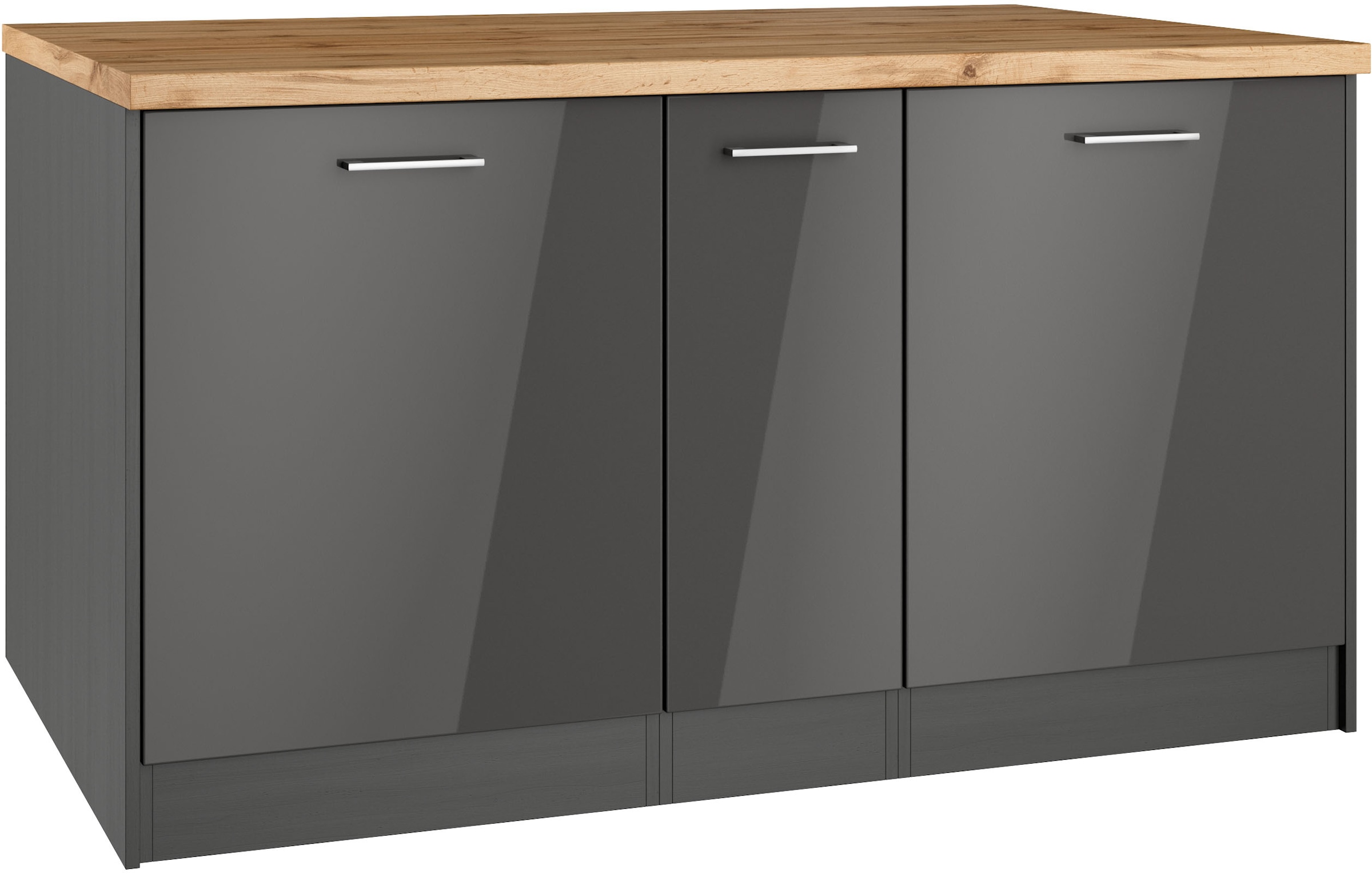 KOCHSTATION Kücheninsel »KS-Milan«, Stellmaß 153/100 cm, viel Stauraum, Lebensmittelpunkt: Küche