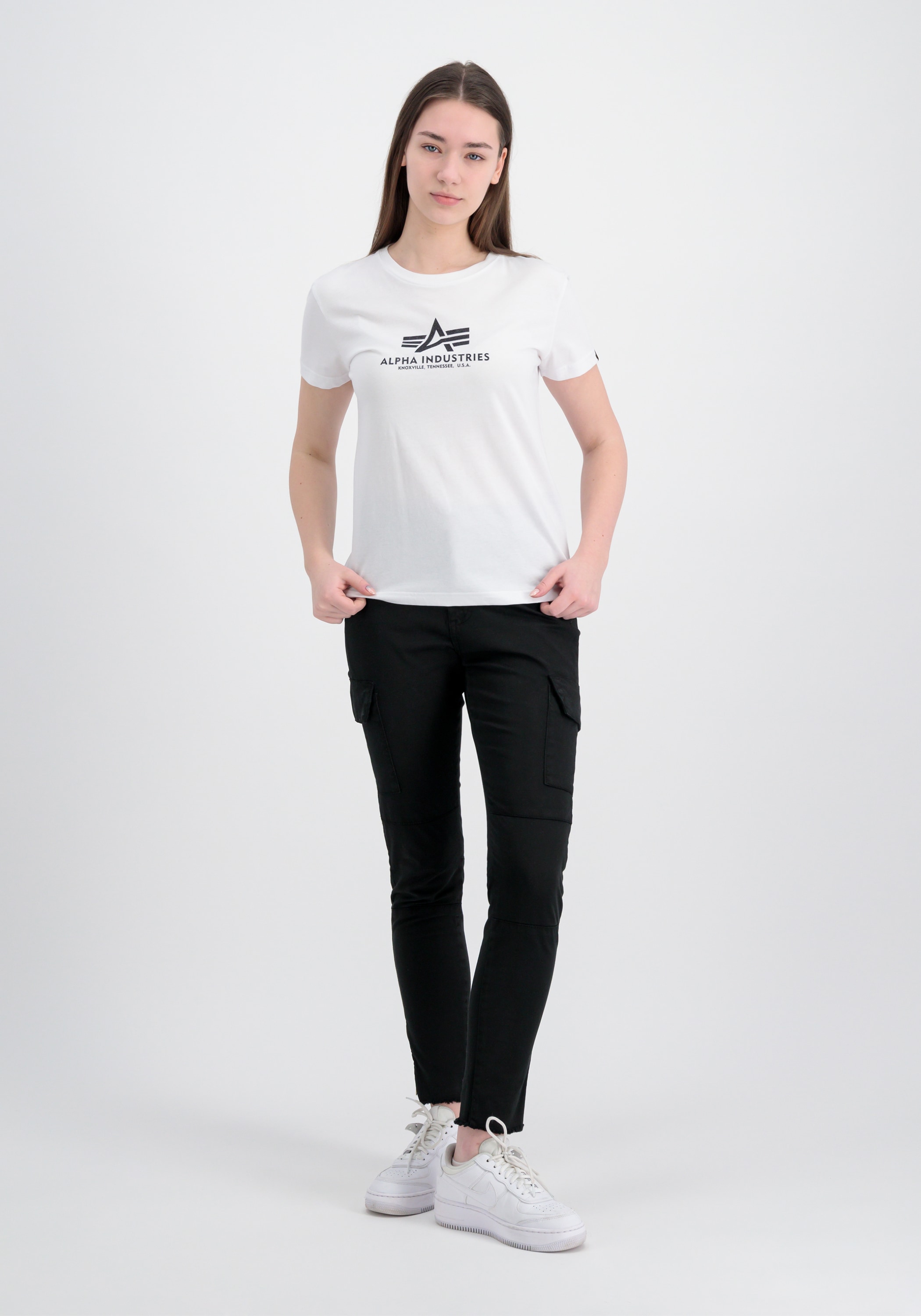 Alpha Industries T-Shirt »Alpha Industries Women - T-Shirts New Basic T-Shirt BL Glitter W«