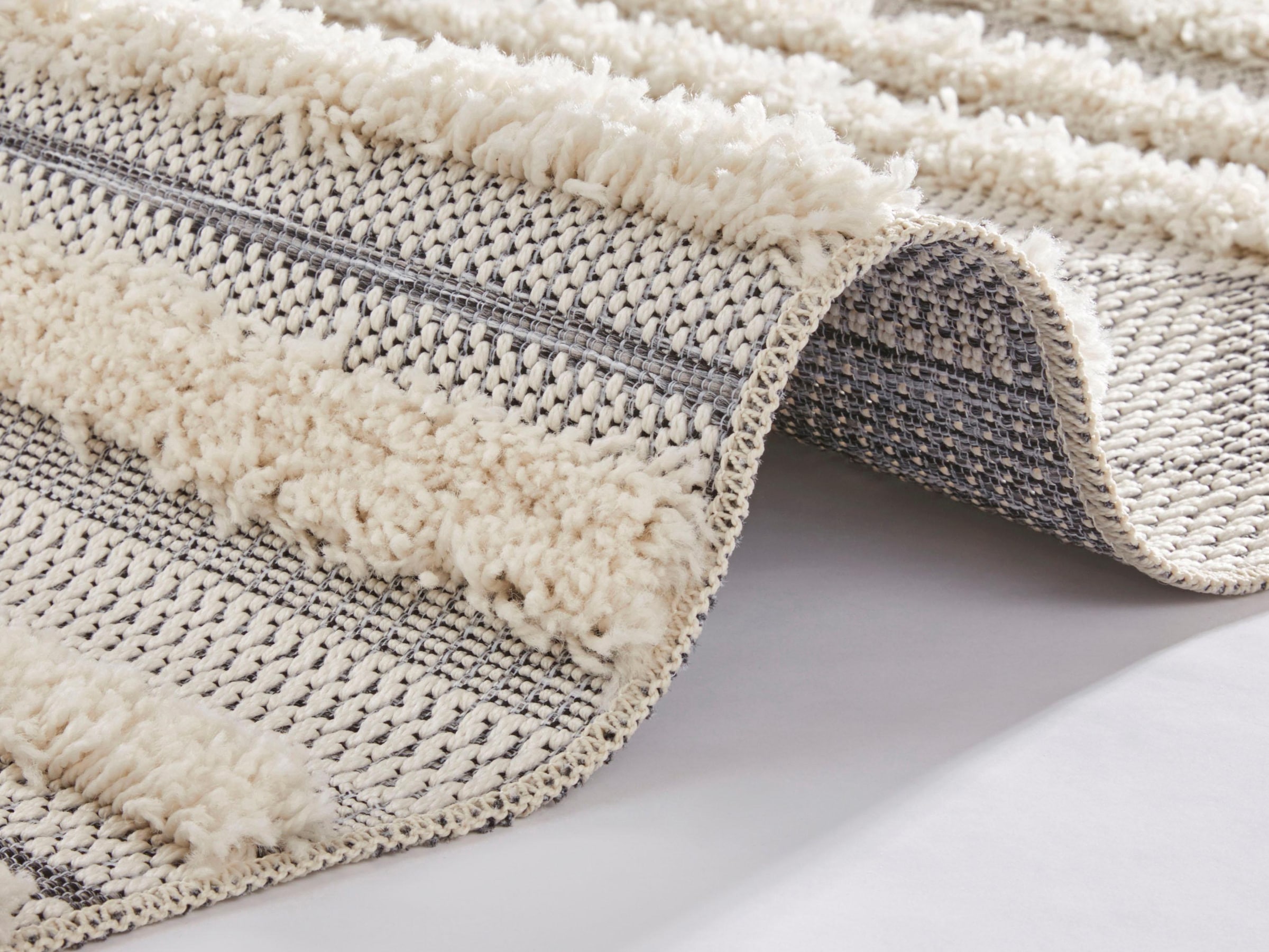 freundin Home Collection Teppich »Safi«, rechteckig, 35 mm Höhe, Hoch-Tief-Struktur, Rauten Design, Terasse, Robust, Pflegeleicht