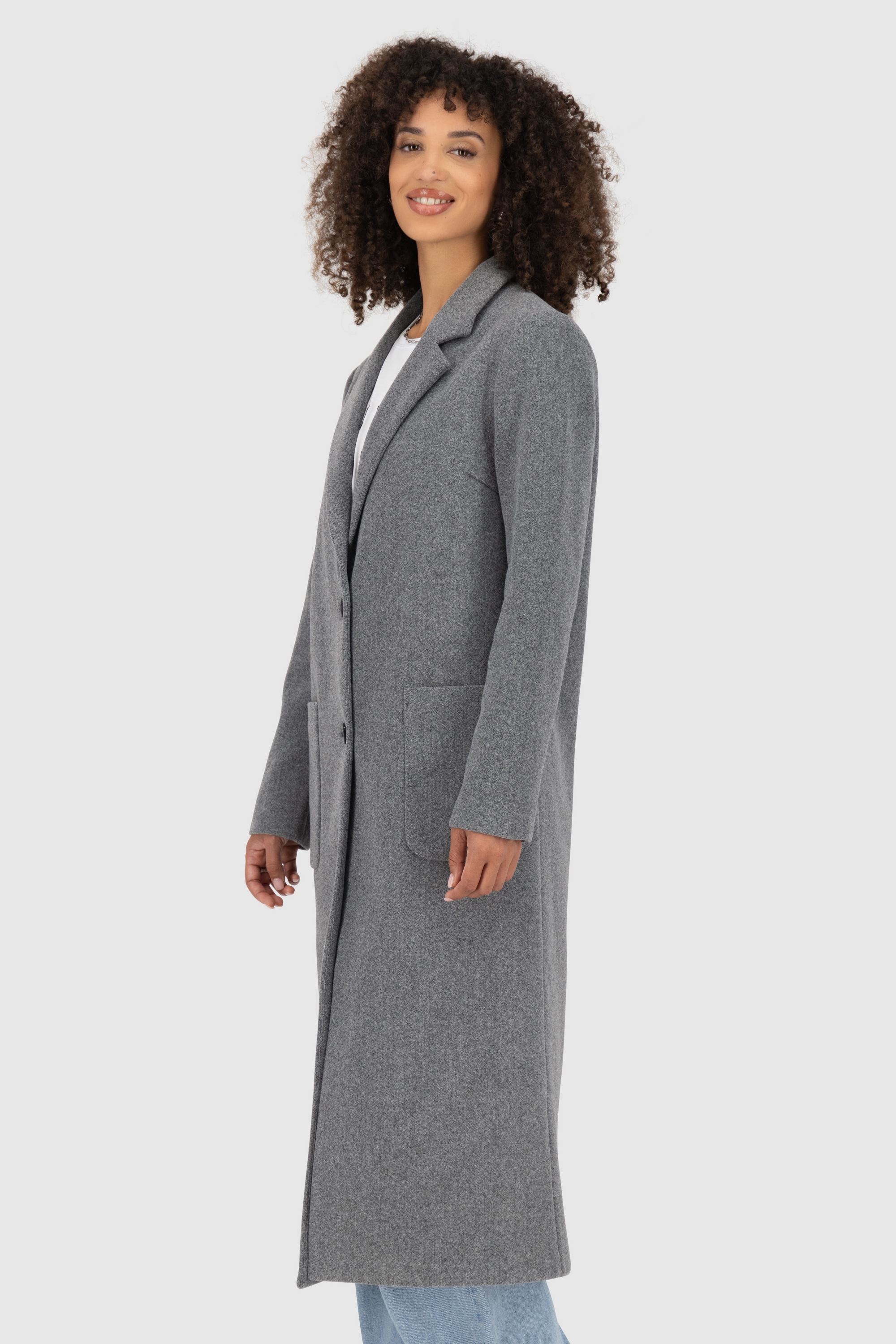 Alife & Kickin Winterjacke »Damen DierdreAK A«, ohne Kapuze, Klassischer Wintermantel in schmaler, gerader Passform und Wolloptik