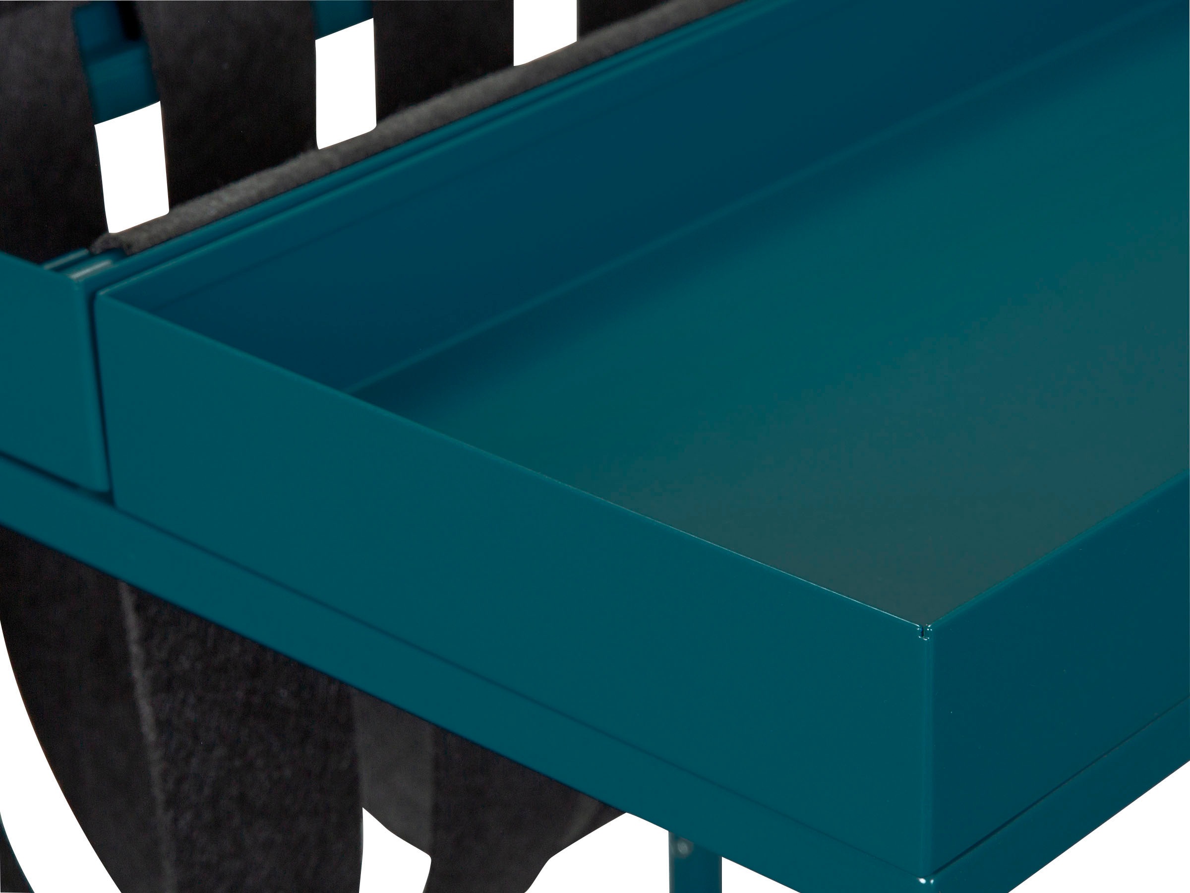 Inter Link Beistelltisch »Club NY, Magazinenständer, Metall & Filz, modernes Design, Ablagetisch« Wohnzimmertisch mit praktischem Ablagefach, BxTxH: 35 x 35 x 40 cm