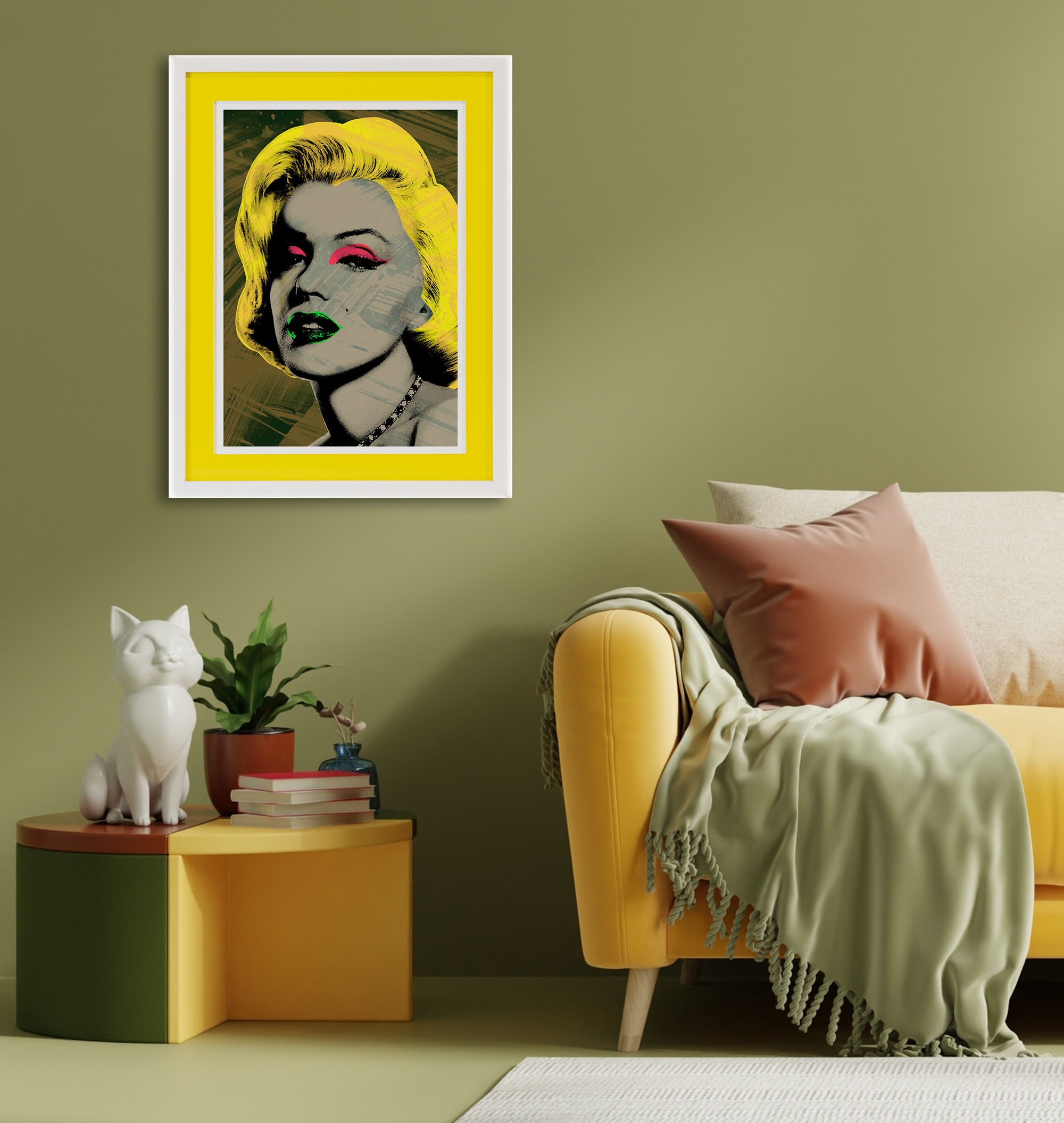 queence Bild mit Rahmen »Marilyn Monroe, gelb« Bilder von Frauen   Film   F günstig online kaufen