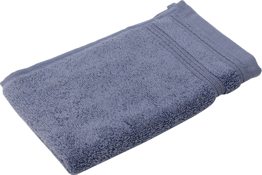 Gaestehandtuecher »Monaco« im Set, Uni Farben, mit gewellter Bordüre blau Walkfrottier, Obermaterial: 100% Baumwolle B/L: 30cmx50cm, 3 Stk., 