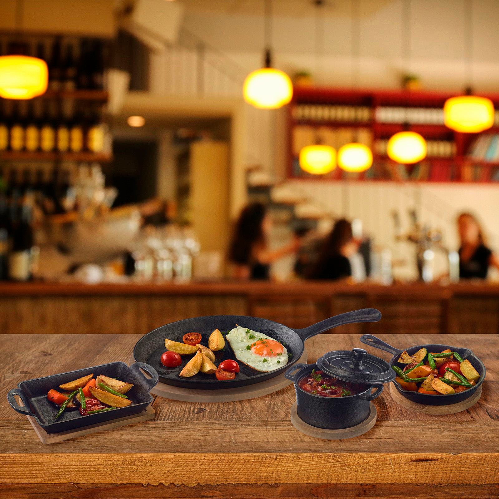 Gusseiserner Topf mit Deckel »Tapas + Friends«, 250 ml
