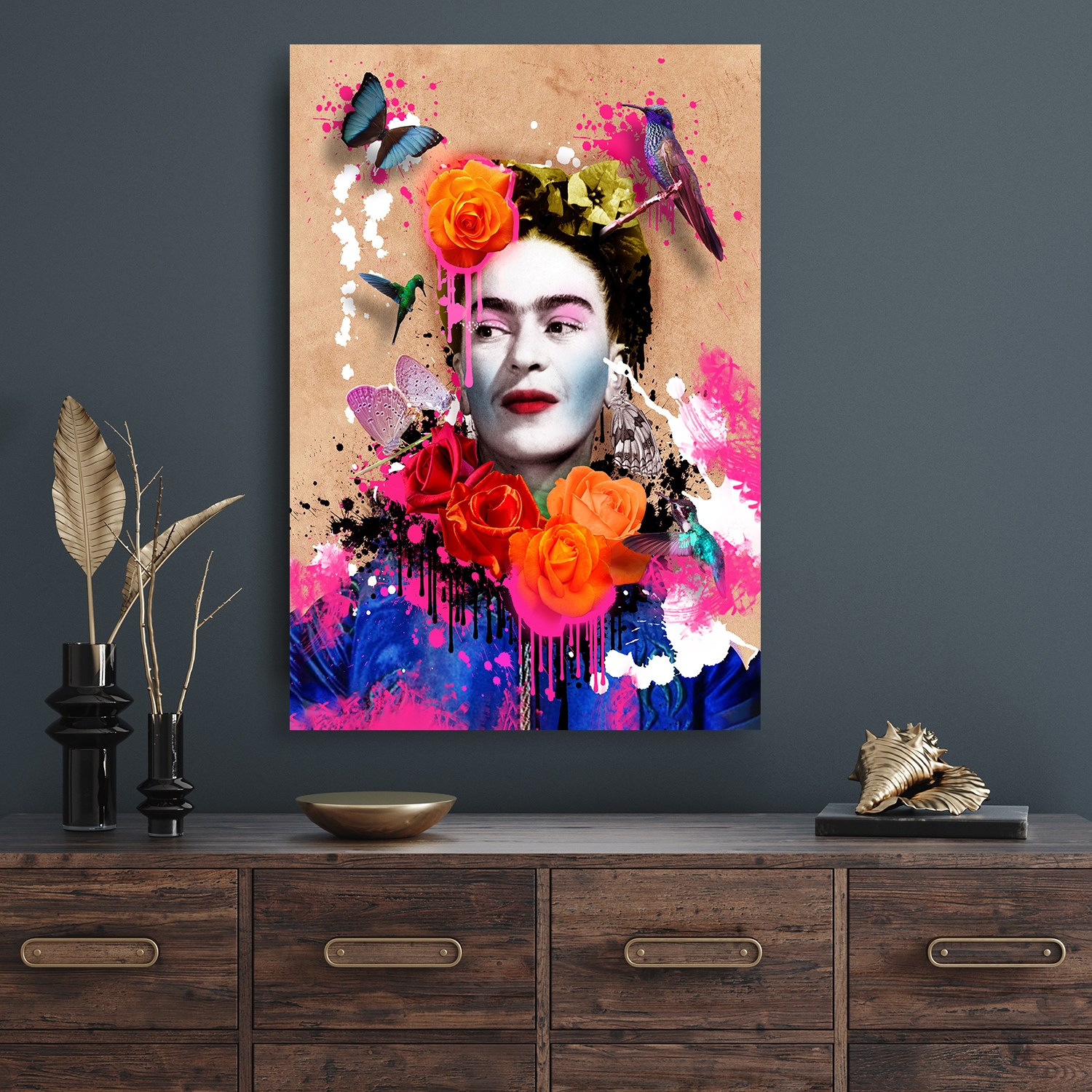 Affengeilebilder Leinwandbild »Frida Kahlo by Frank Amoruso auf Keilrahmen gespannt« 1 Stk. tlg. Kunstdruck Wandbild Bild in verschiedenen Formaten