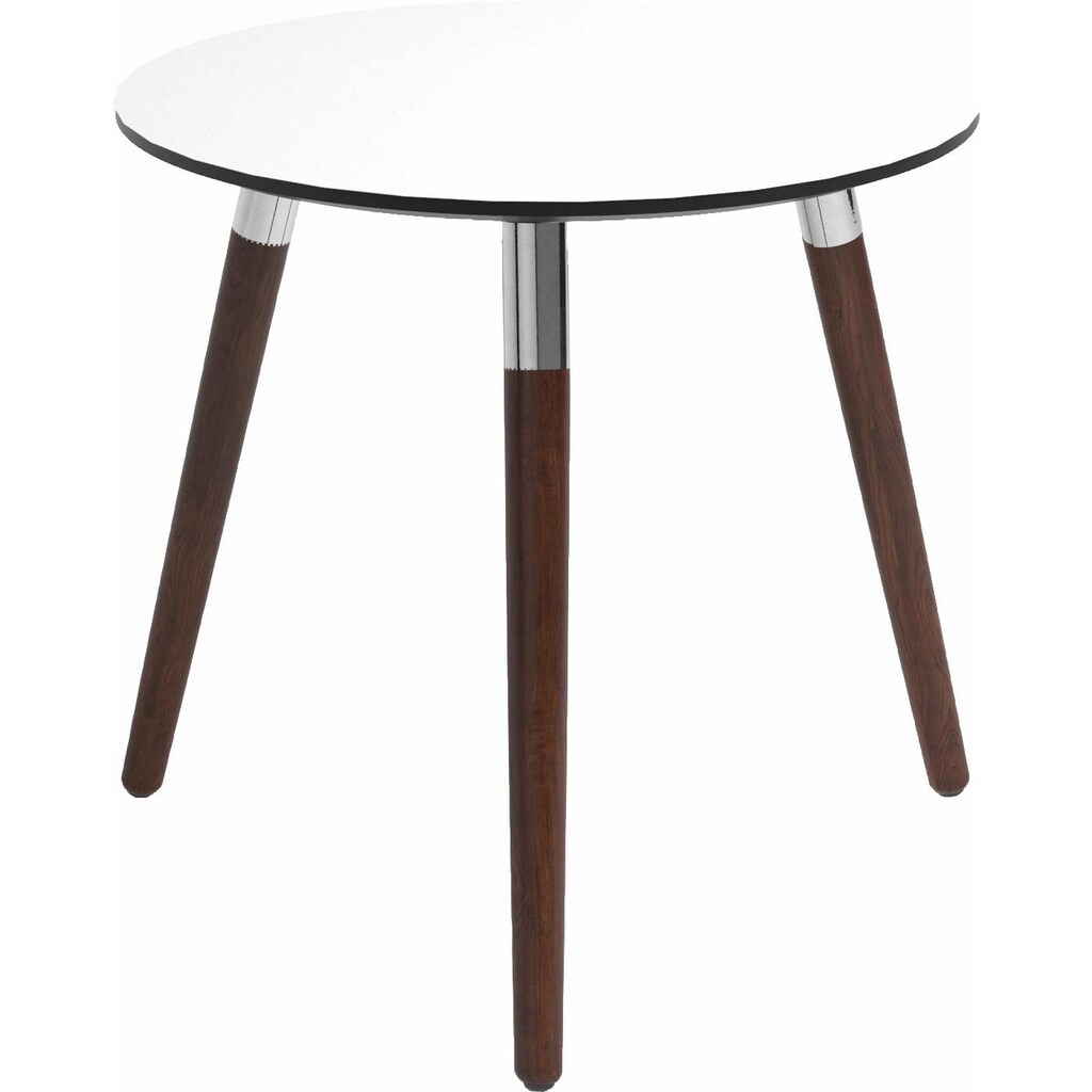 Stressless® Beistelltisch »Style«, mit braunen Holzbeinen, Tischplatte in 3 Farben, rund
