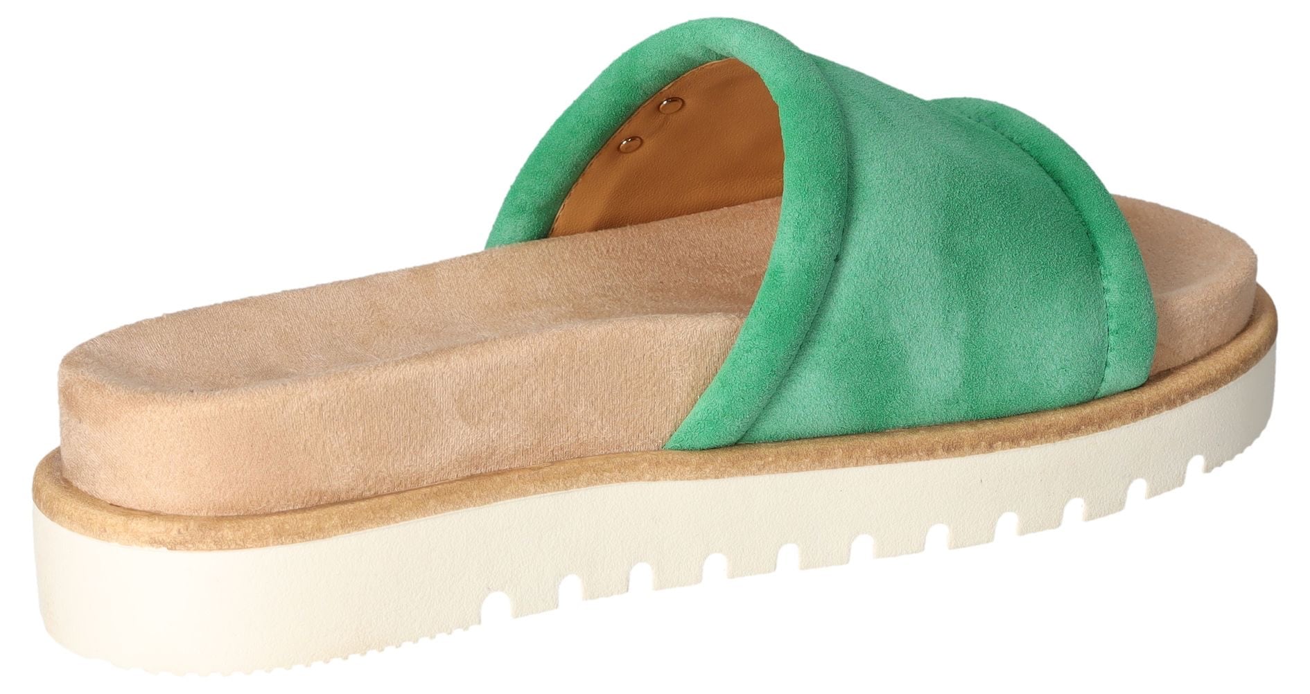 Mustang Shoes Pantolette, Sommerschuh, Schlappen, Poolslides mit Plateausohle