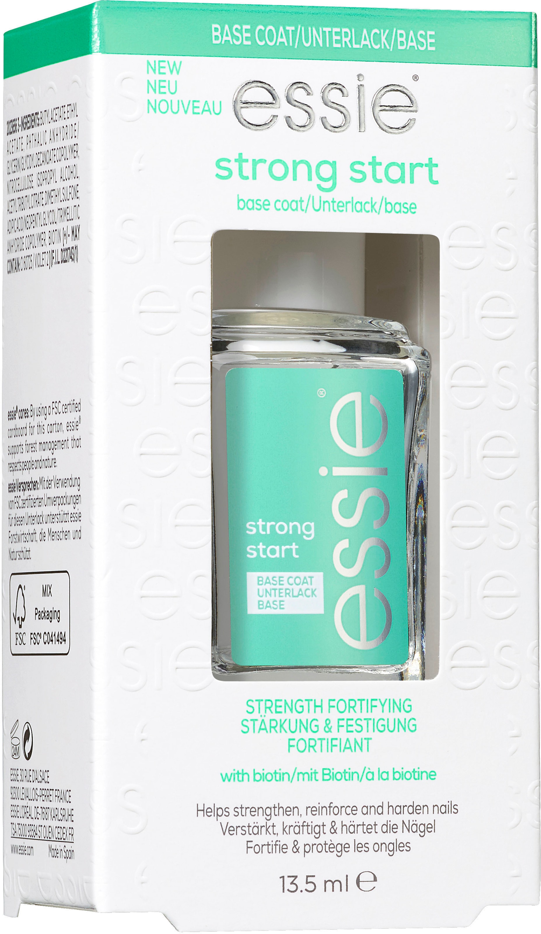 essie Unterlack »strong start«, mit natürlichen Inhaltsstoffen