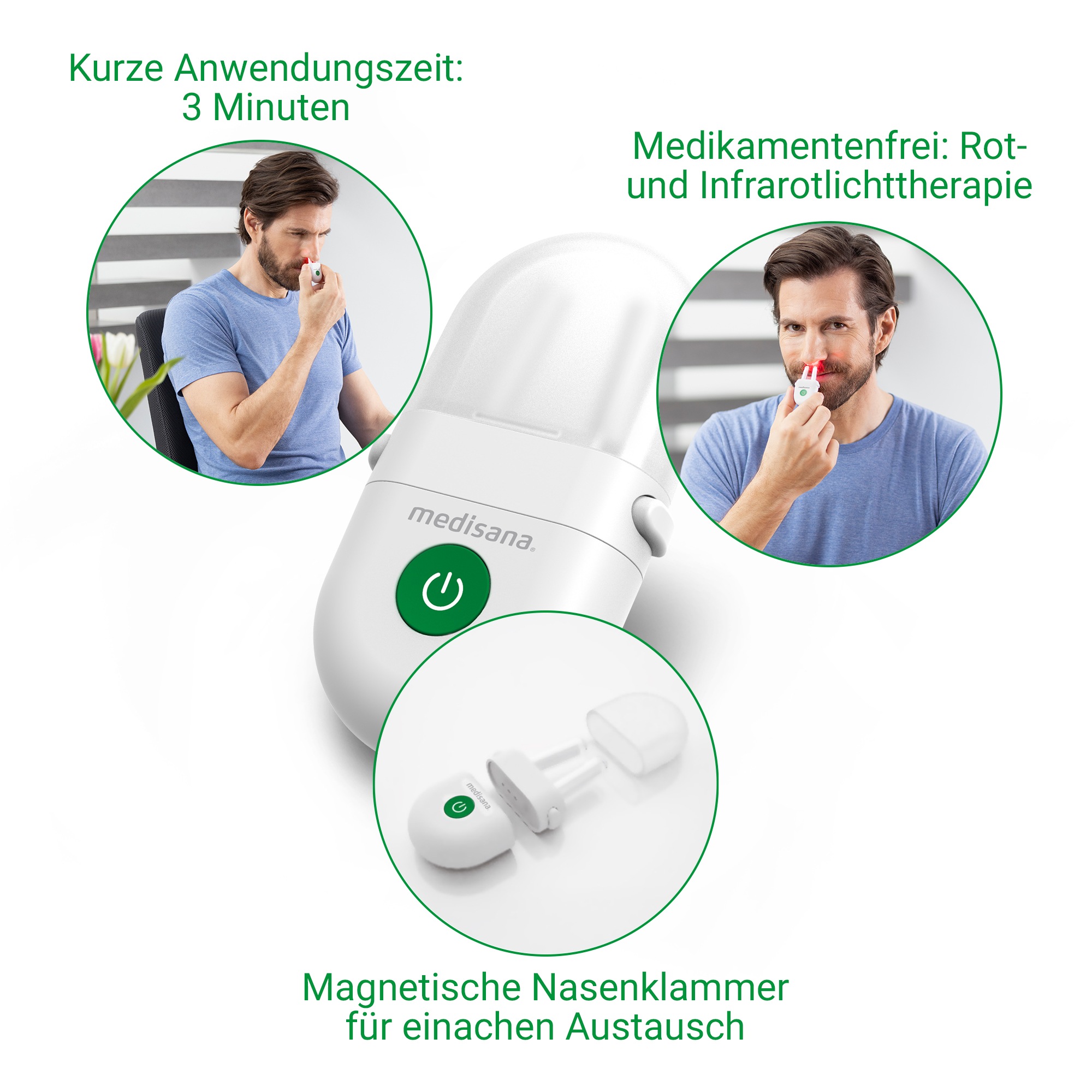 Medisana Infrarotlampe »medinose«, Rot- und Infrarotlichttherapie bei allergischer Rhinitis