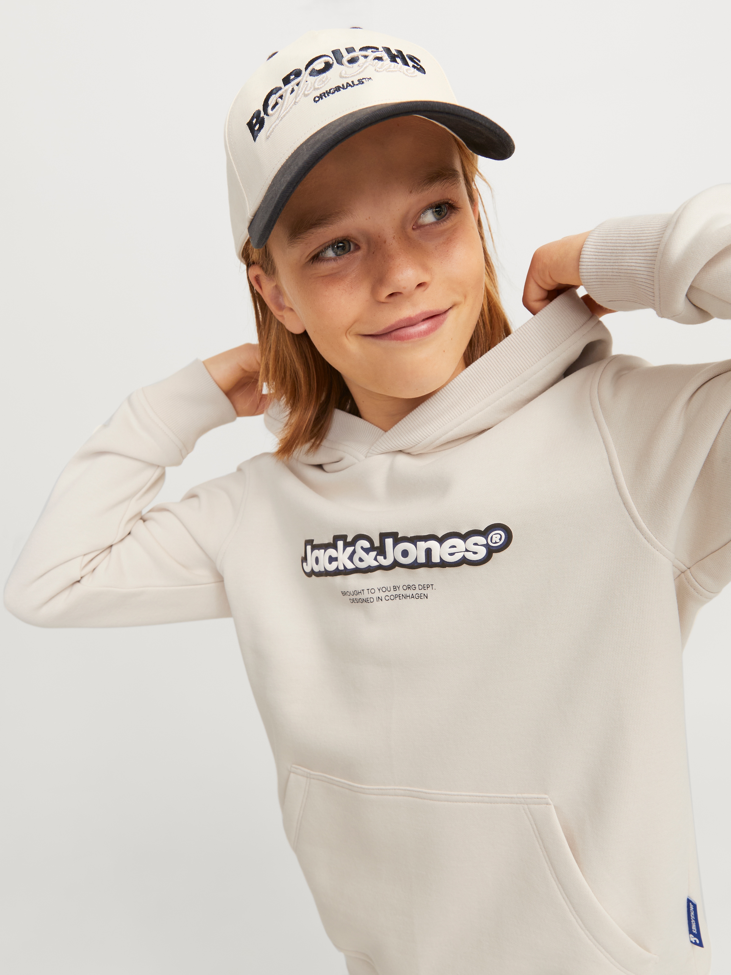 Jack & Jones Junior Kapuzensweatshirt »JORVESTERBRO NEWTON BRNDG SWEAT BF JNR«