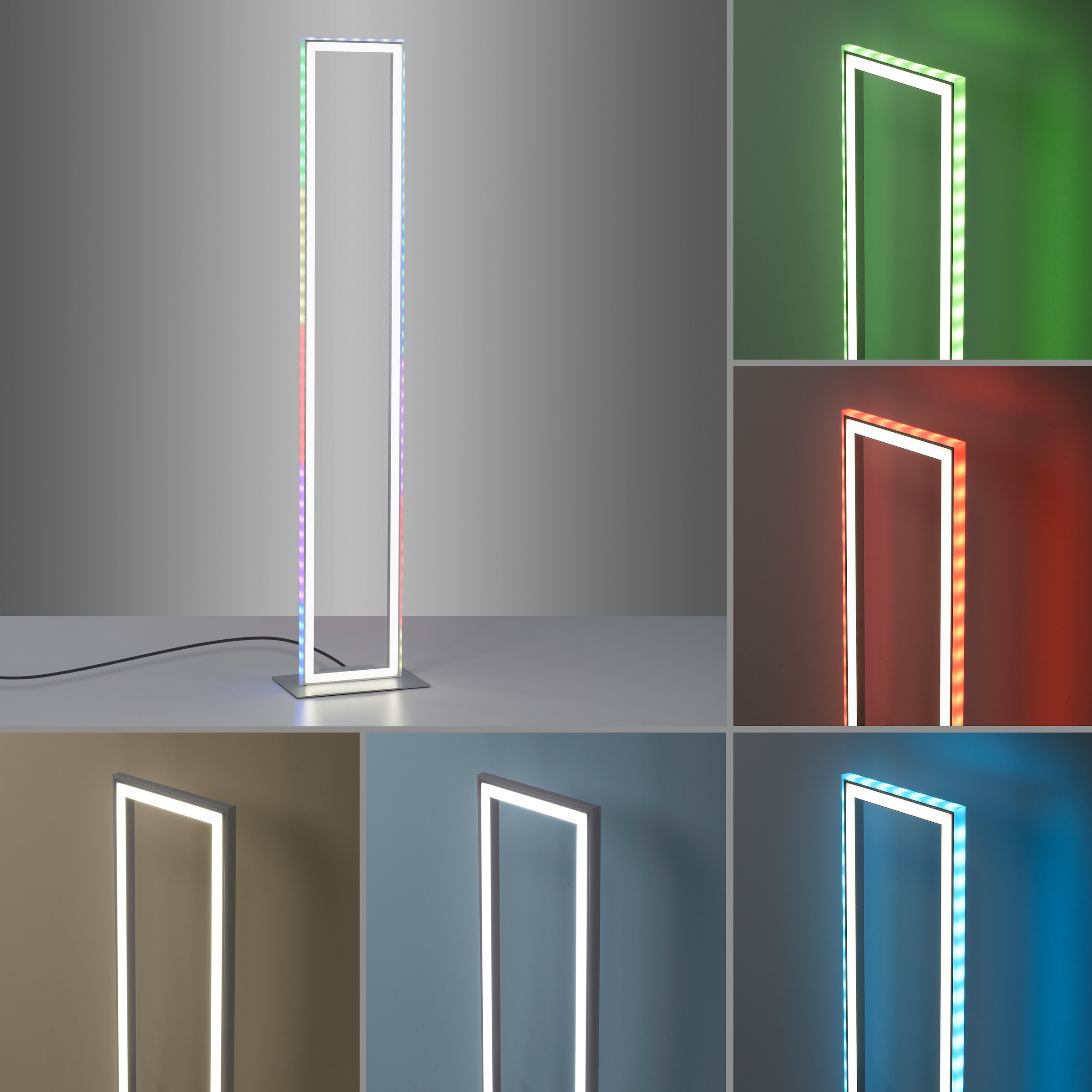 auf inkl. 2700-5000K, Infrarot-Fernbed. bestellen Stehlampe Sidelight: Rainbow-RGB, Downlight: LED 2 my flammig-flammig, home »Luan«, Rechnung