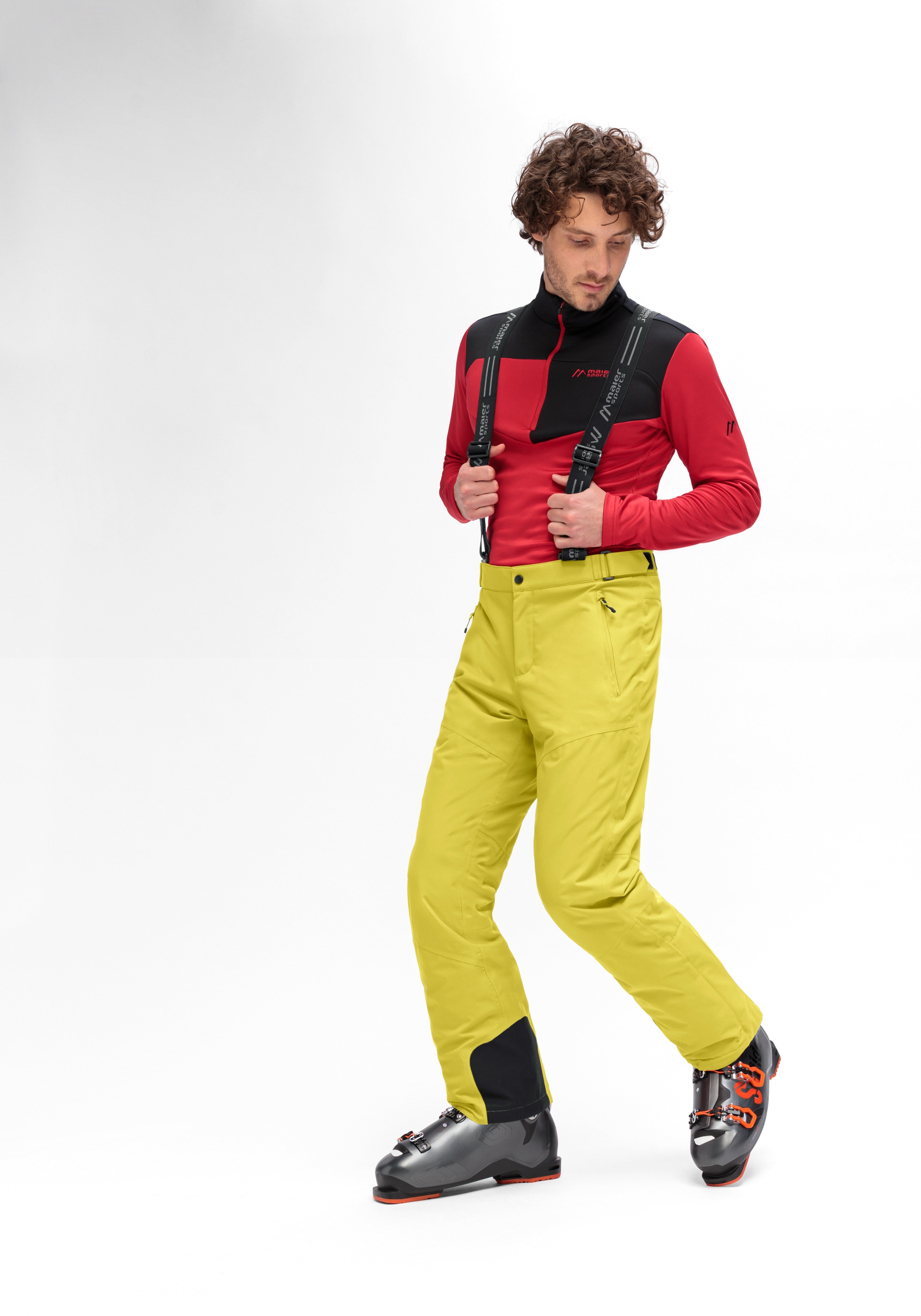 Maier Sports Skihose »Anton 2.1«, Herren Schneehose mit Hosenträgern, wind/wasserdicht, Regular Fit