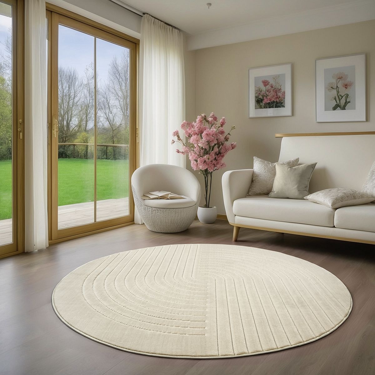 the carpet Teppich »Parma«, rund, 10 mm Höhe, moderne Wohnzimmer Teppich Ou günstig online kaufen