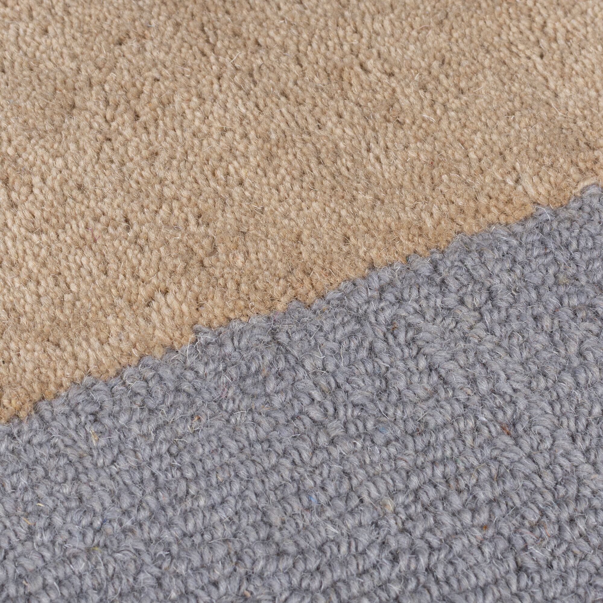 FLAIR RUGS Wollteppich »Mia Ellipse«, rechteckig, 12 mm Höhe, mit gebogenem Zuschnitt