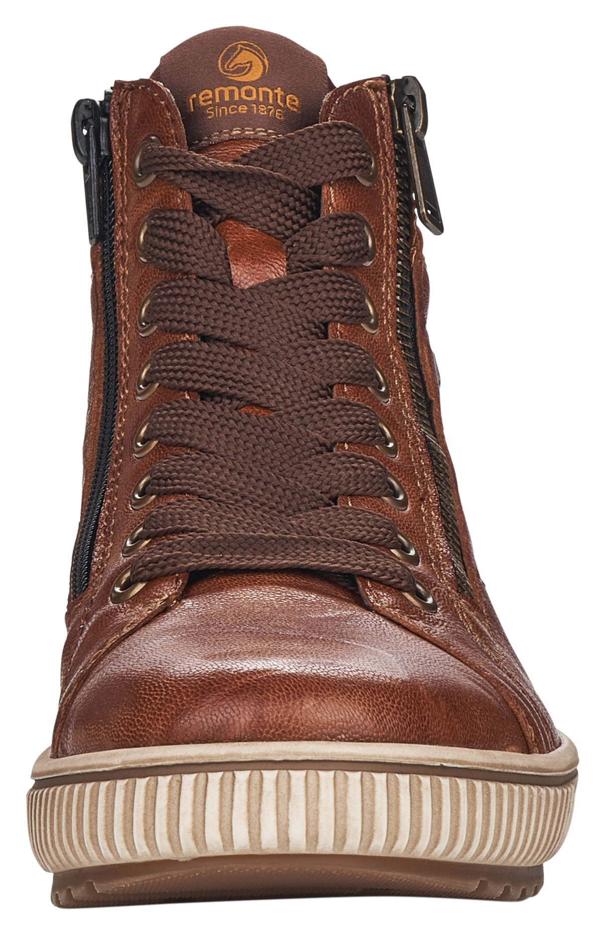 Remonte Schnürboots, Plateau, Schnürstiefelette, Boots in Crash-Optik