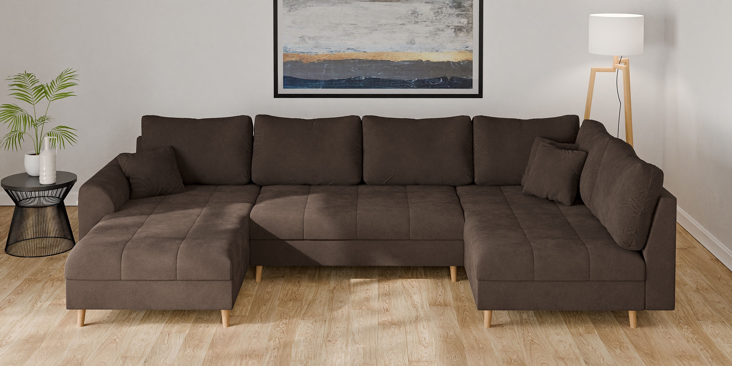 Home affaire Wohnlandschaft »CHARRE U-Form mit Ottomane, Maße B/T/H: 310/16 günstig online kaufen