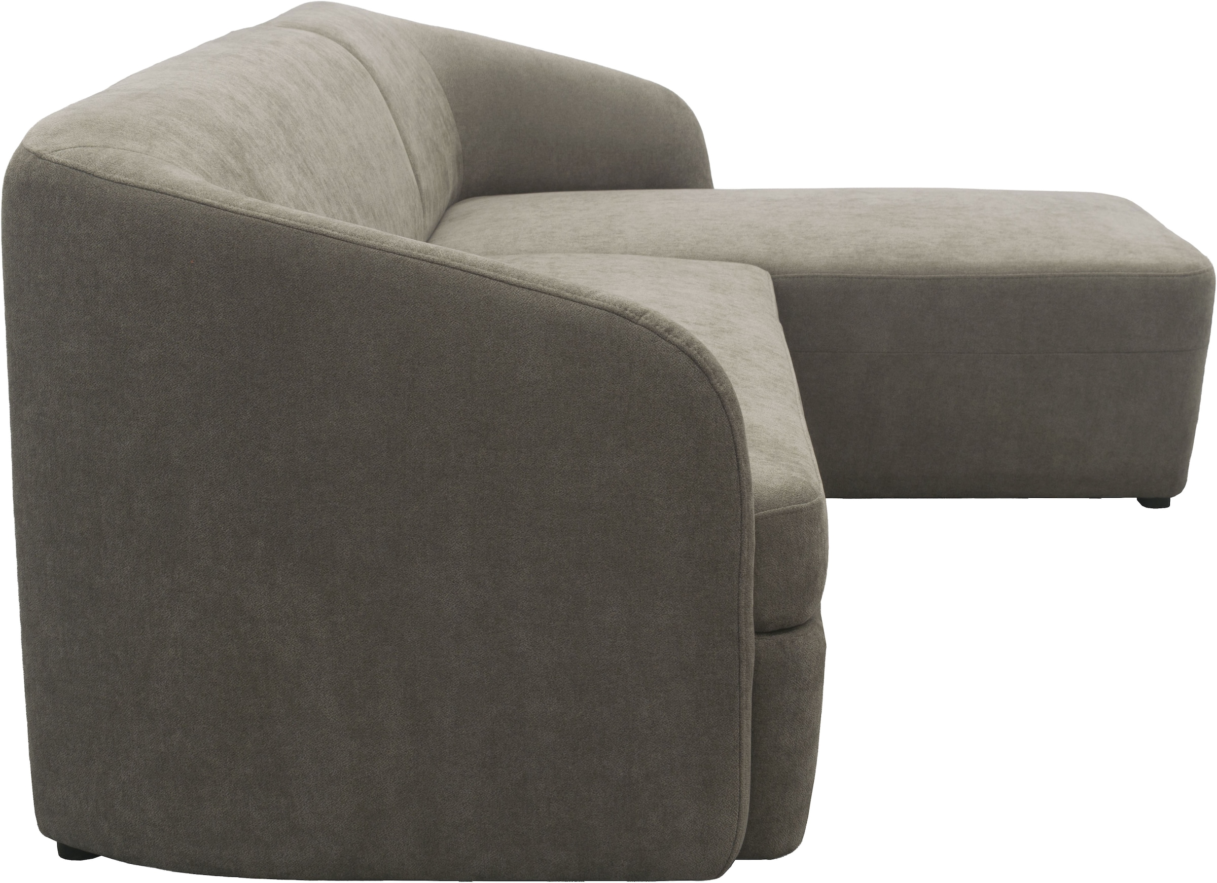 DOMO collection Ecksofa »Orbis, modernes, klares Design mit schmalen, abgerundeten Armlehnen« whlw. mit Bettfunktion u./o. Bettkasten, aus Luxus- Microfaser
