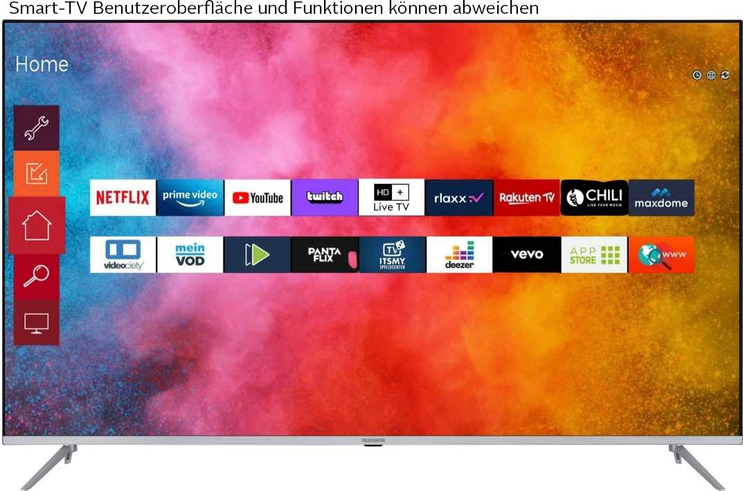Telefunken LED-Fernseher »D65V850M5CWH«, 164 cm/65 Zoll, 4K Ultra HD, Smart- TV auf Raten bestellen