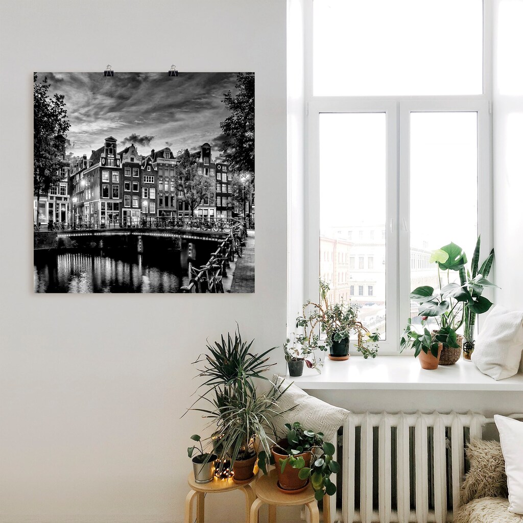 Artland Wandbild »Amsterdam Abendidylle«, Amsterdam, (1 St.)
