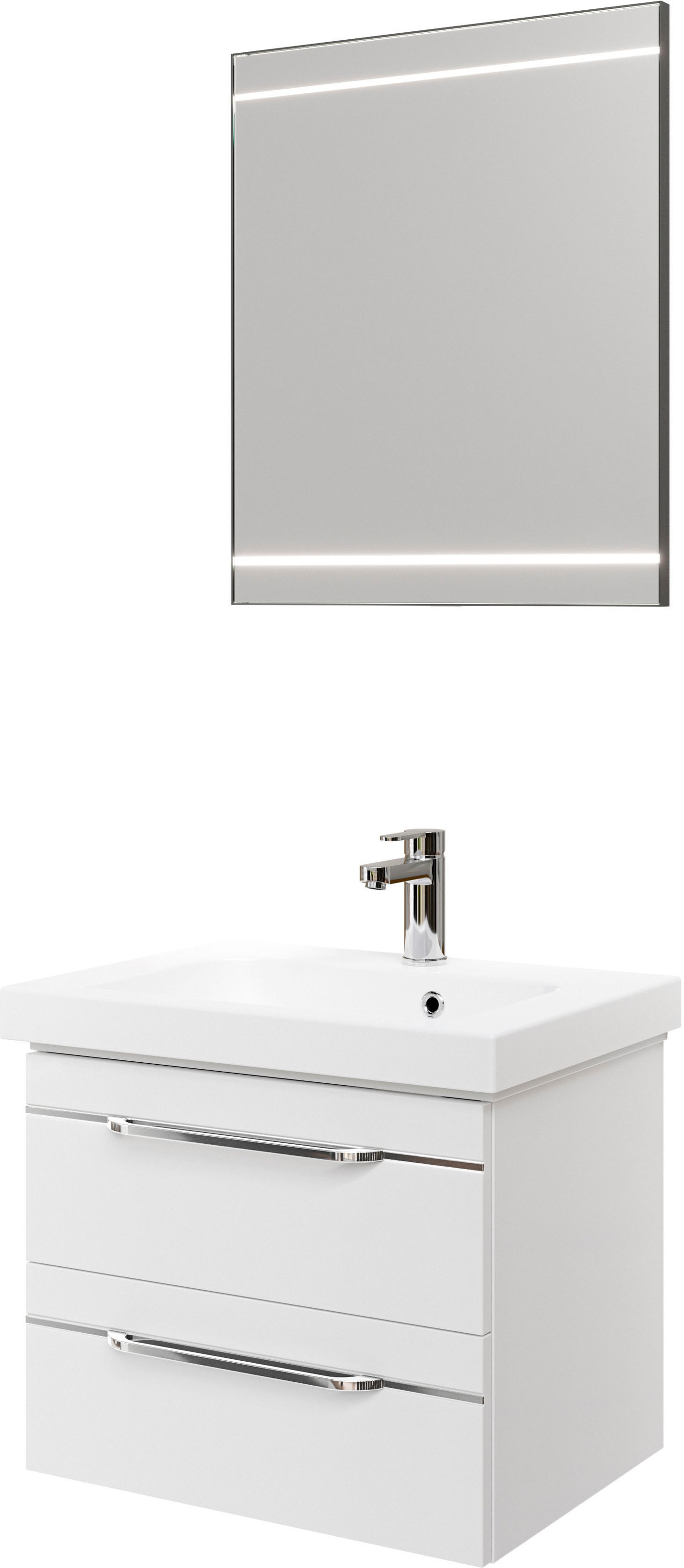 Saphir Badmöbel-Set »Balto 2-teilig Mineralmarmor-Waschtisch mit LED-Spiege günstig online kaufen