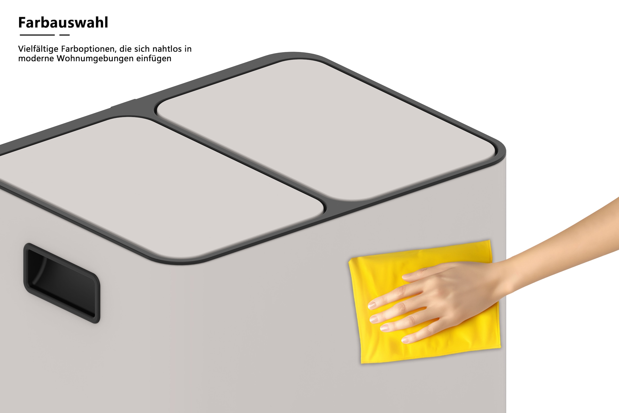 OTTO home Mülleimer »Garrin, Soft Close, m. 2 Fächern, Fassungsvermögen 2x15 L bzw. 2x30 L« 2 Behälter Mülltrennsystem mit 2 separaten Innenbehältern und Fußtrittpedalen