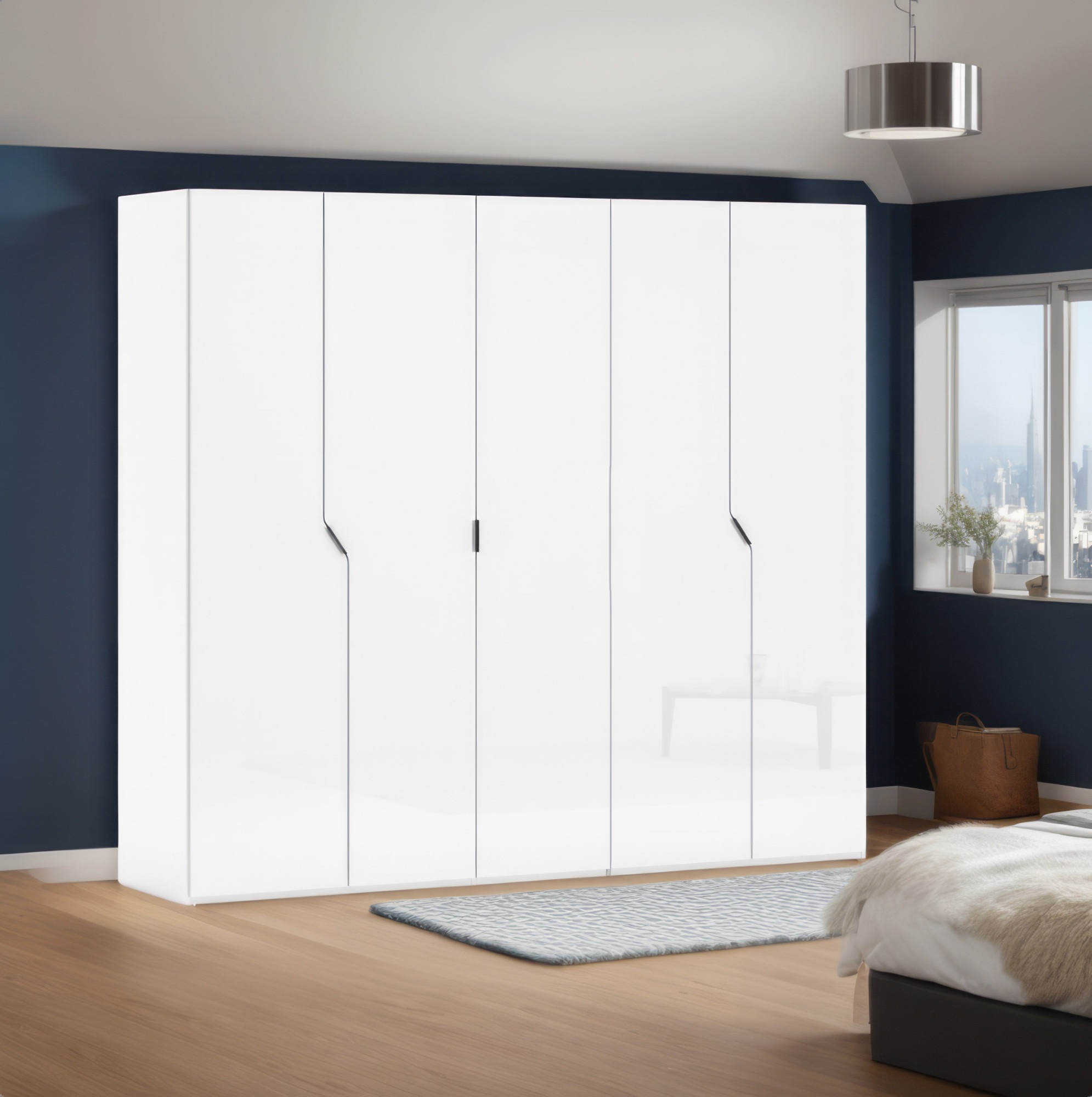 INOSIGN Kleiderschrank »AMETISTA, Drehtürenschrank, designgeformten Fronten«, Made in Italy, hochglanz lackiert, Basisausführung, Zubehör extra