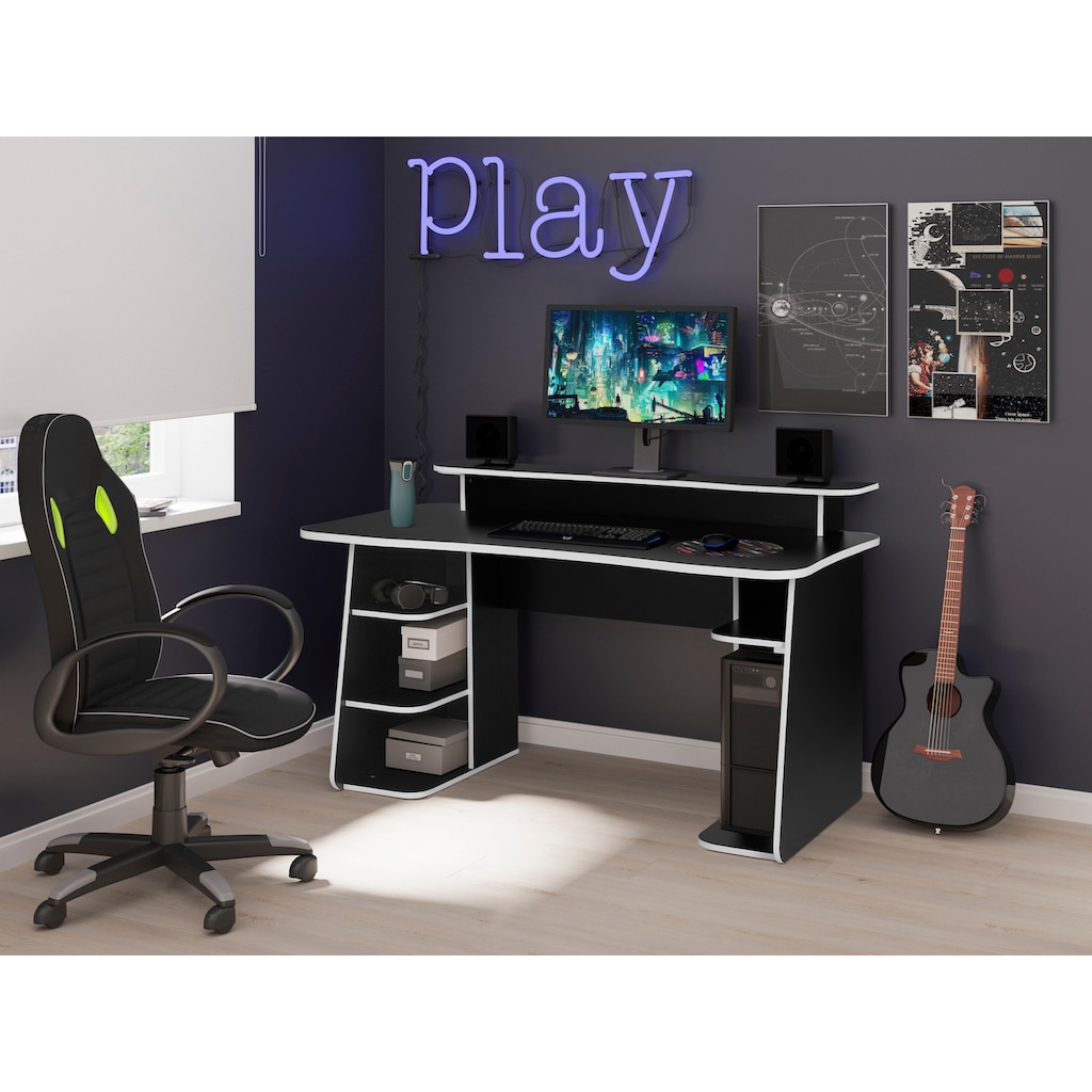 INOSIGN Gamingtisch »GAME«, Computertisch, Towerfach, Monitoraufsatz