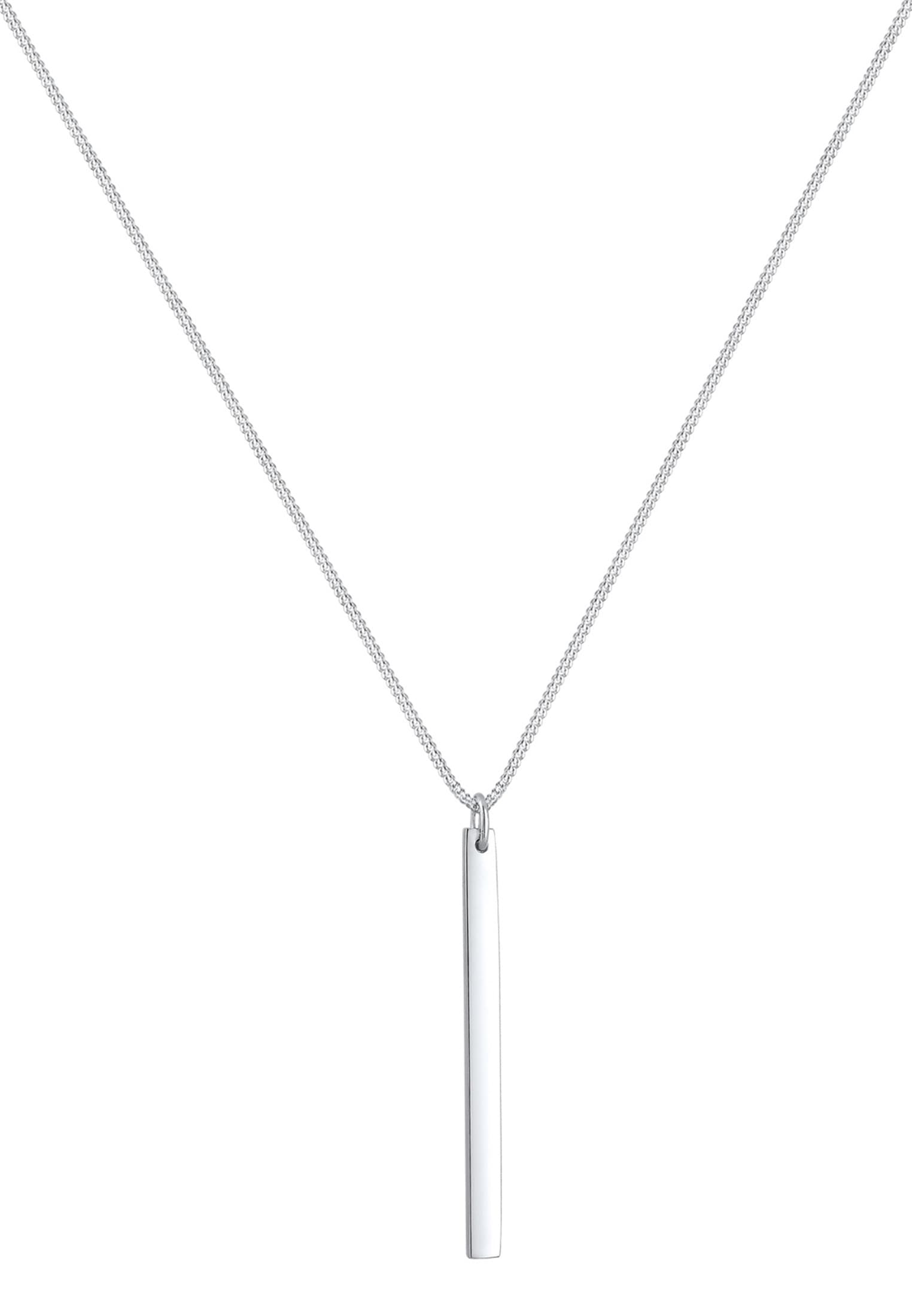 Elli Kette mit Anhänger »Panzerkette Geo Symbol Stab Layer Cool 925 Silber«