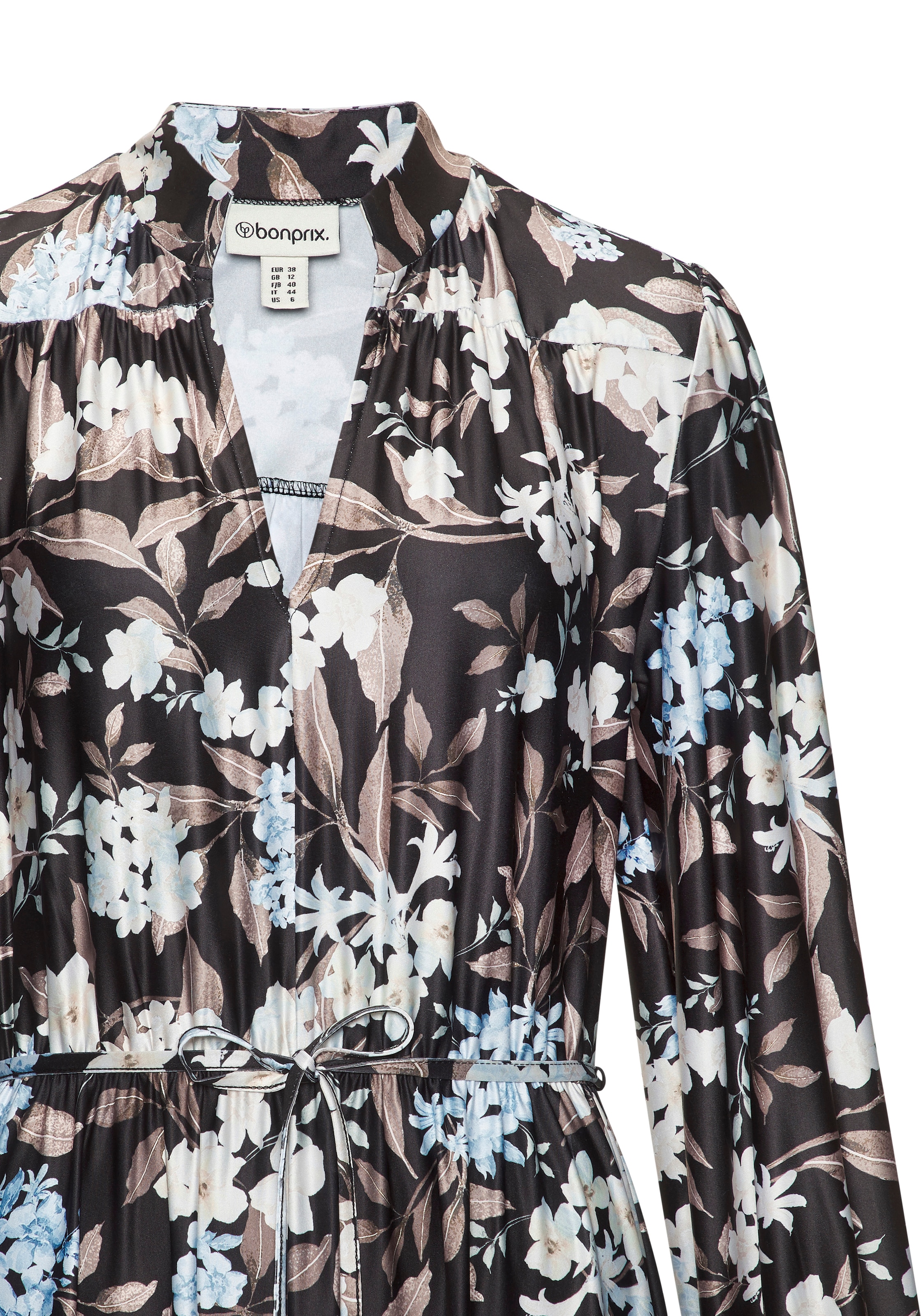 LASCANA Midikleid »aus bügelfreier Qualität mit Blumendruck« Ohne Taschen festlich-elegantes Sommerkleid, tailliertes Druckkleid, Jerseykleid