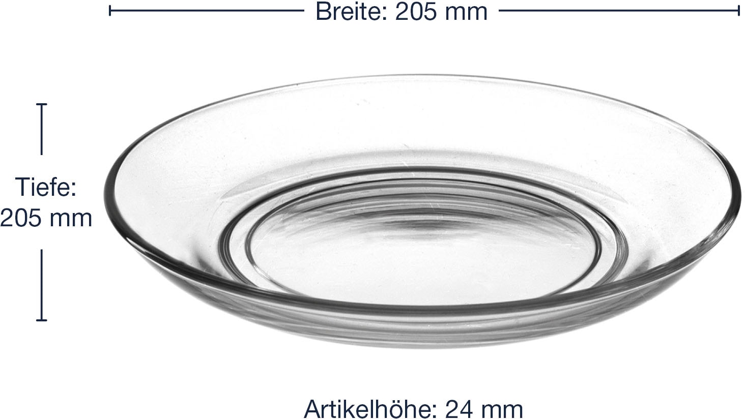 LEONARDO Dessertteller »Senso«, (Set, 6 St.), Glas, Ø 21 cm