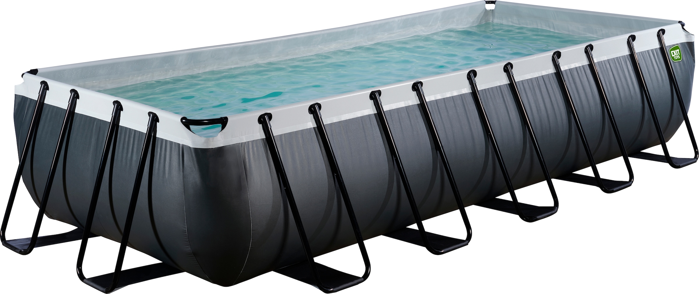 EXIT Framepool, (Set, 3 tlg.), BxLxH: 200x400x100 cm, mit Filterpumpe und Sicherheitsleiter