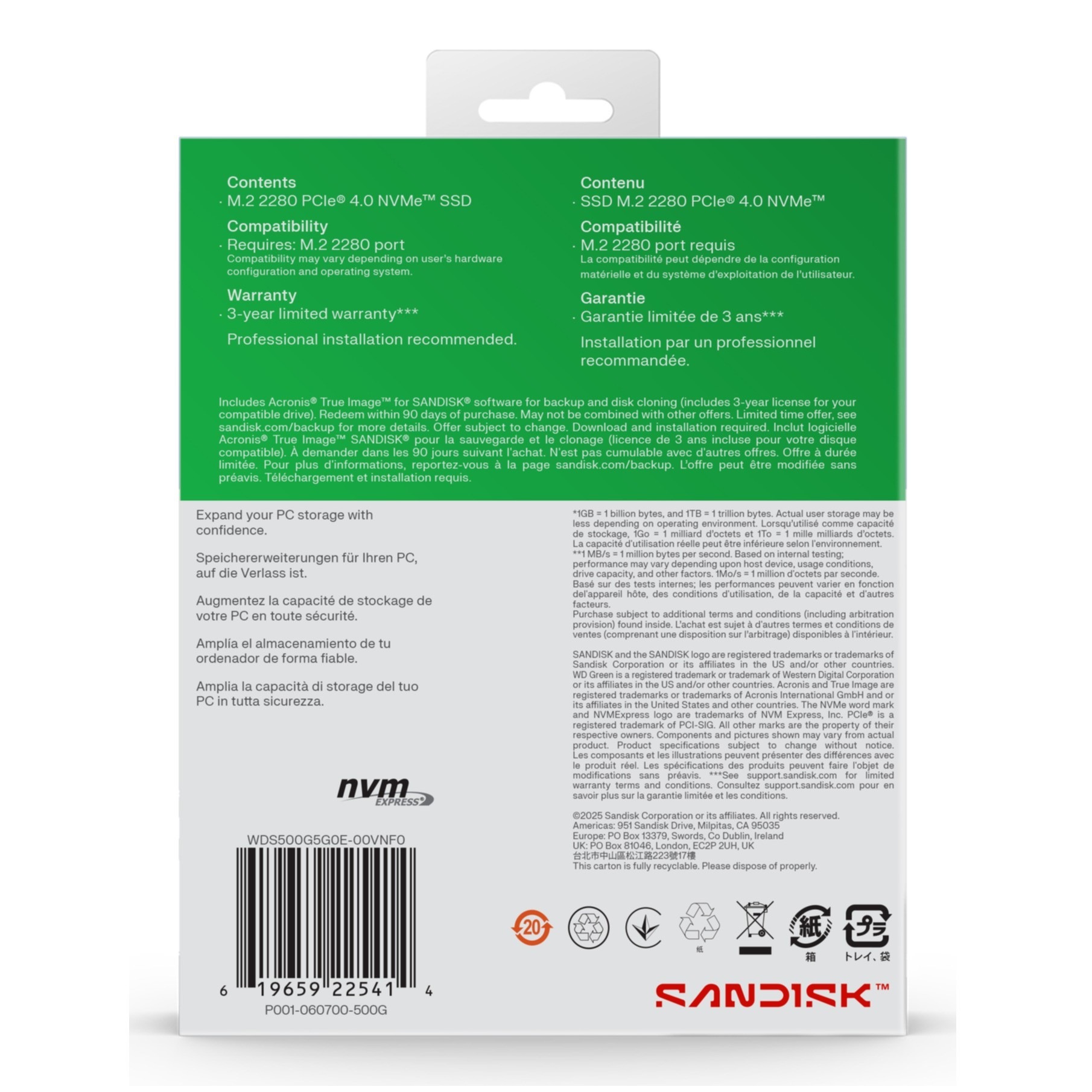 Sandisk interne SSD »WD Green SN3000 NVMe«
