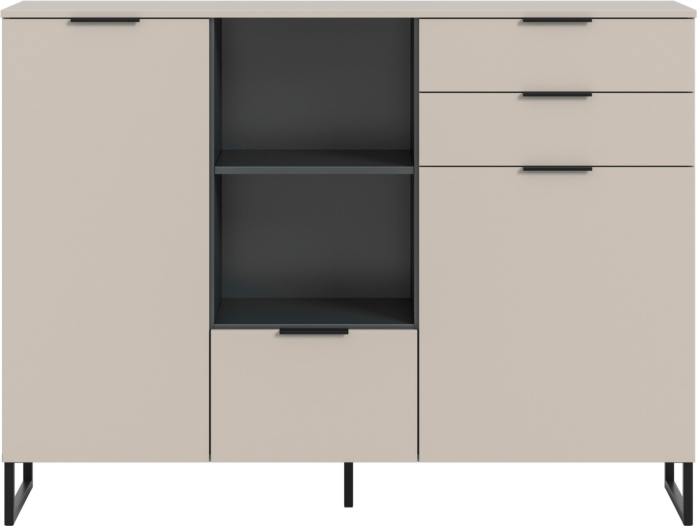 INOSIGN Highboard »Adio, Highboard, 150 cm Breite«, (1 St.), Adio, Highboard, Kashmir NB, 2 Türen, 1 Klappe, 2 Schubladen