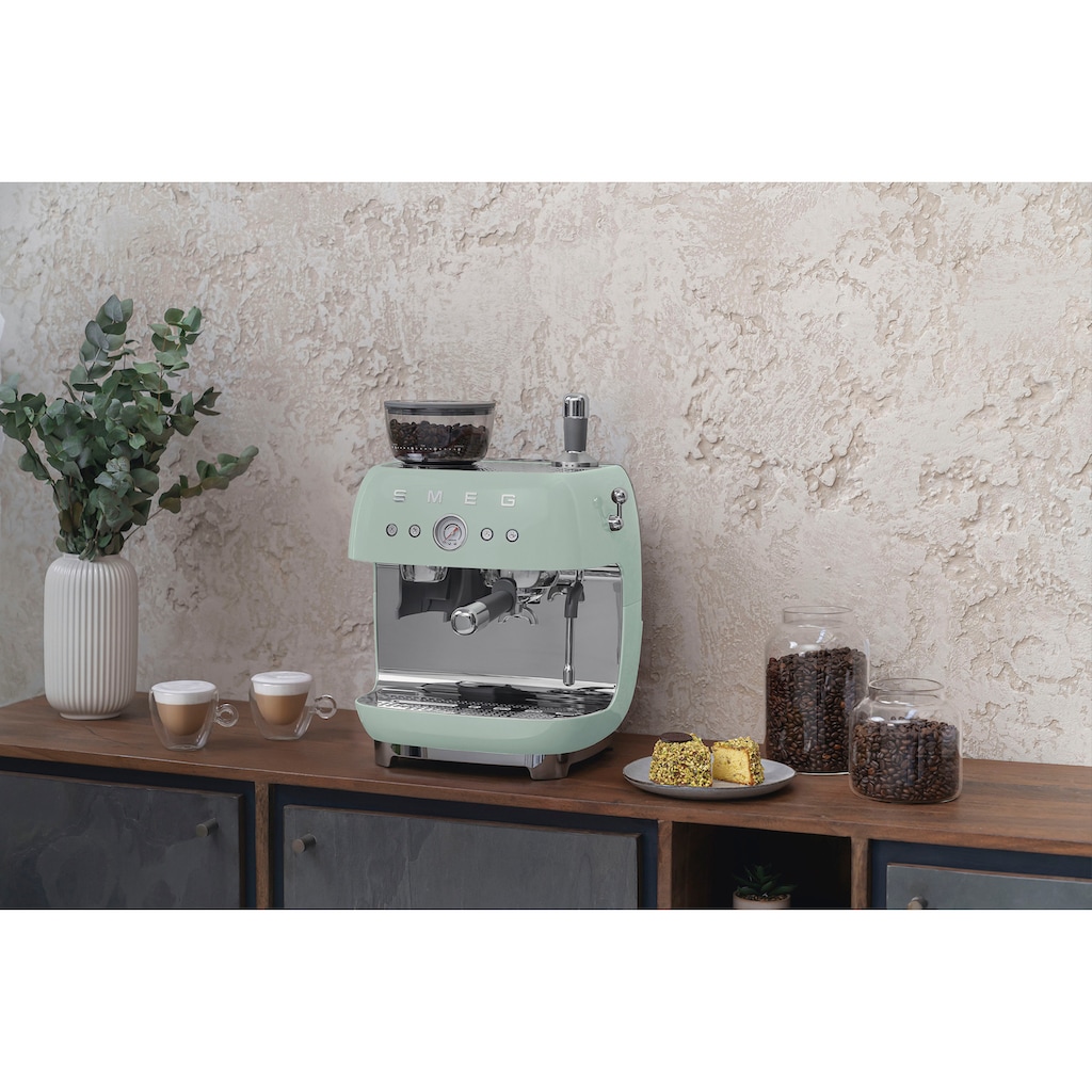Smeg Espressomaschine »EGF03PGEU«, mit integrierter Kaffeemühle