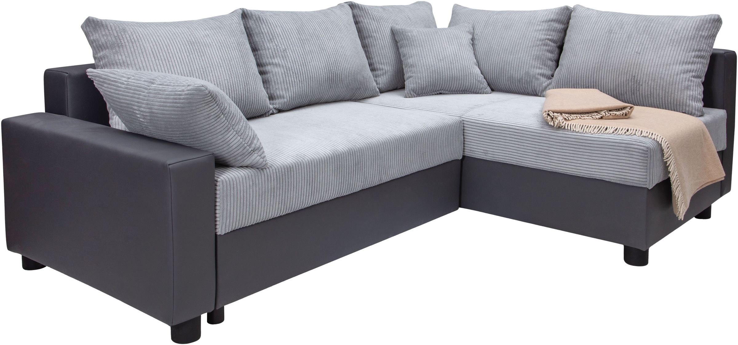 COLLECTION AB Ecksofa »30 Jahre Jubiläums-Modell Parma L-Form«, mit Schlaffunktion und Bettkasten, inklusive Kissen, Bonellfederkern