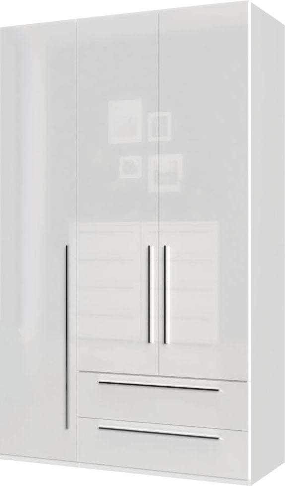 Places of Style Kleiderschrank »Piano, UV lackiert, hochglänzend in beige oder weiß, FSC-zertifiziert«, (Made in Europe), in vielen Breiten, Höhe 224cm, mit Soft-Close Funktion, 2 Schubladen